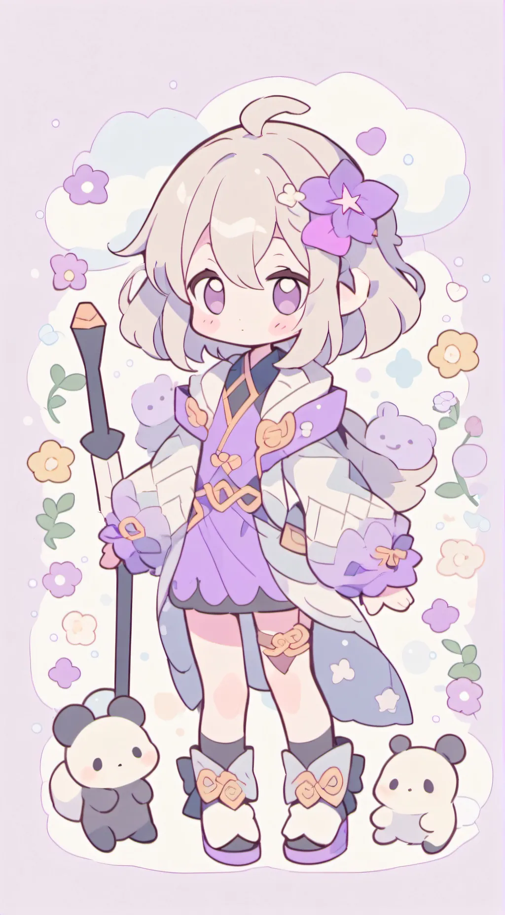 ai character: purple avm background