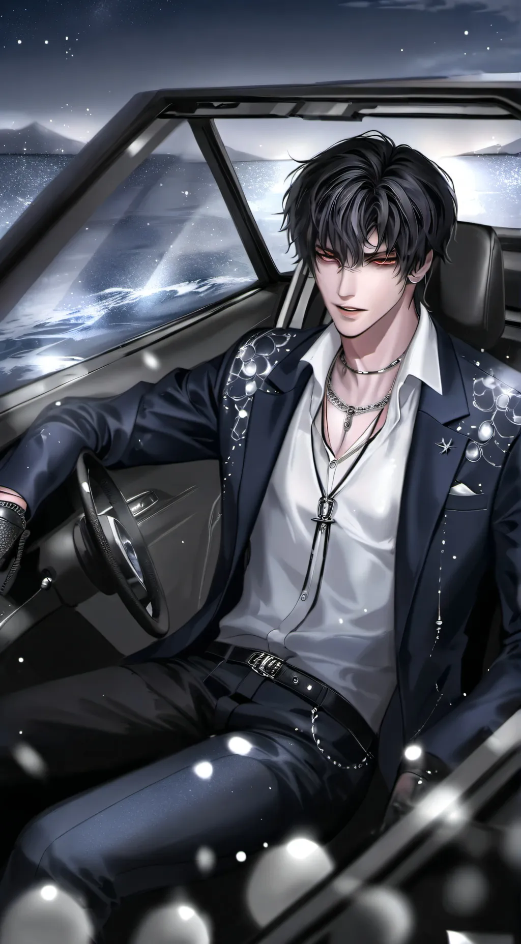 ai character: mark valencio🖤 background