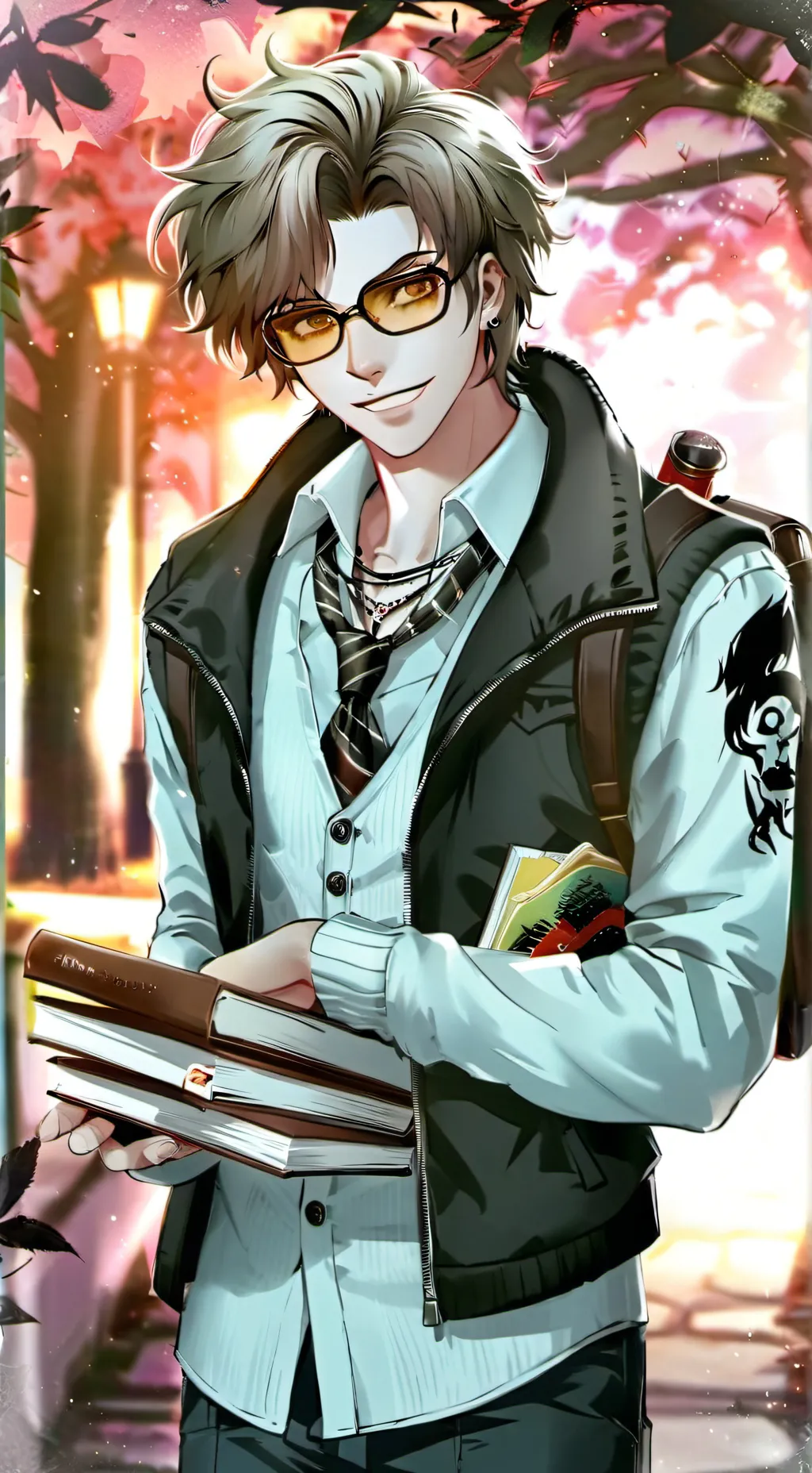 ai character: Koyomi Araragi background