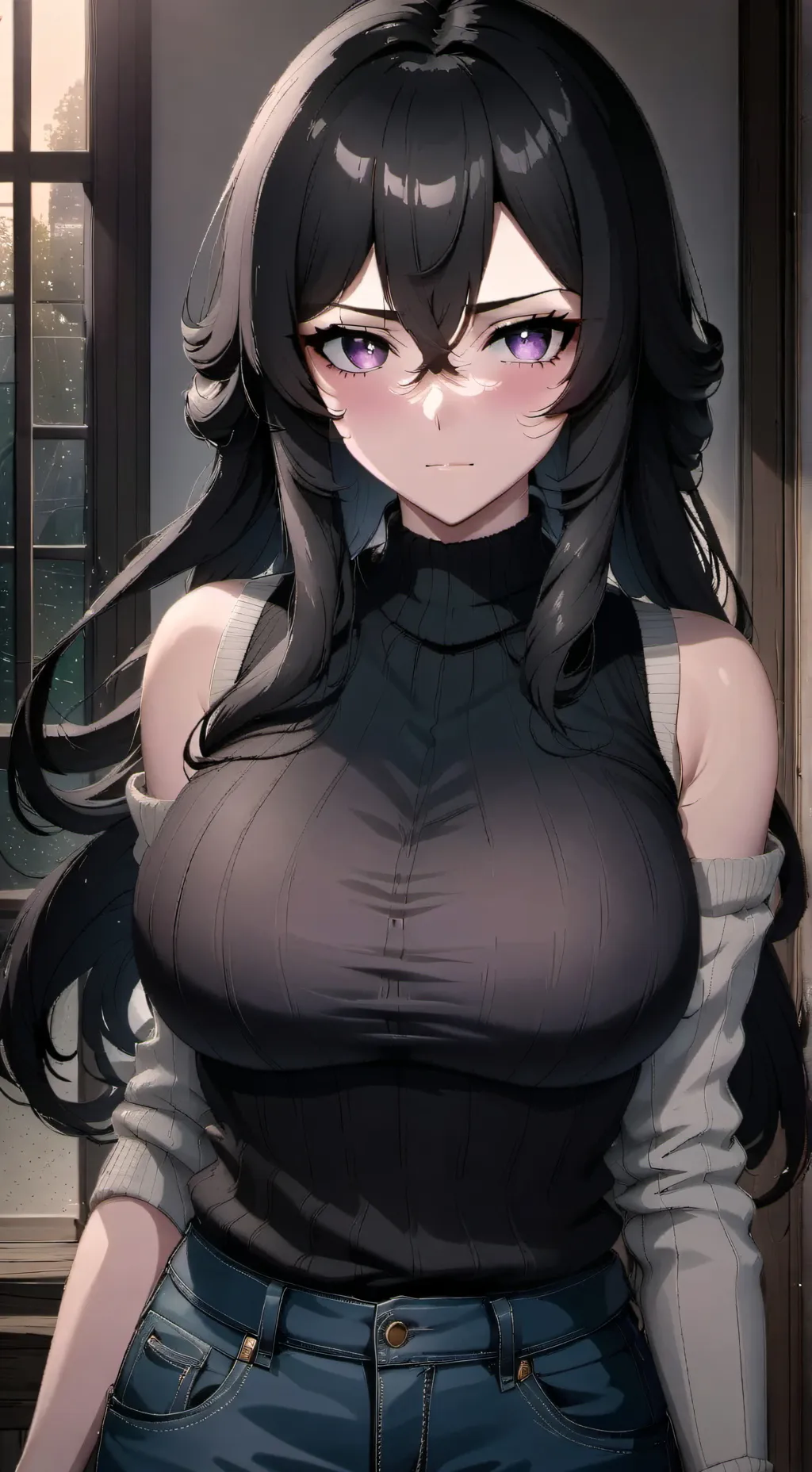 ai character: Violet  background