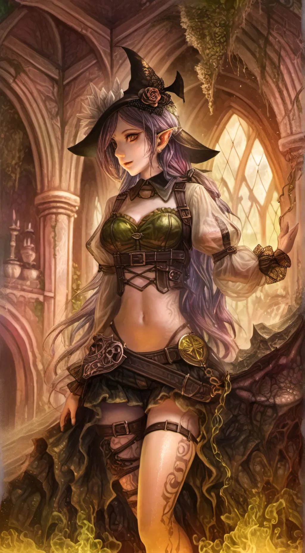 ai character: wizzard girl background