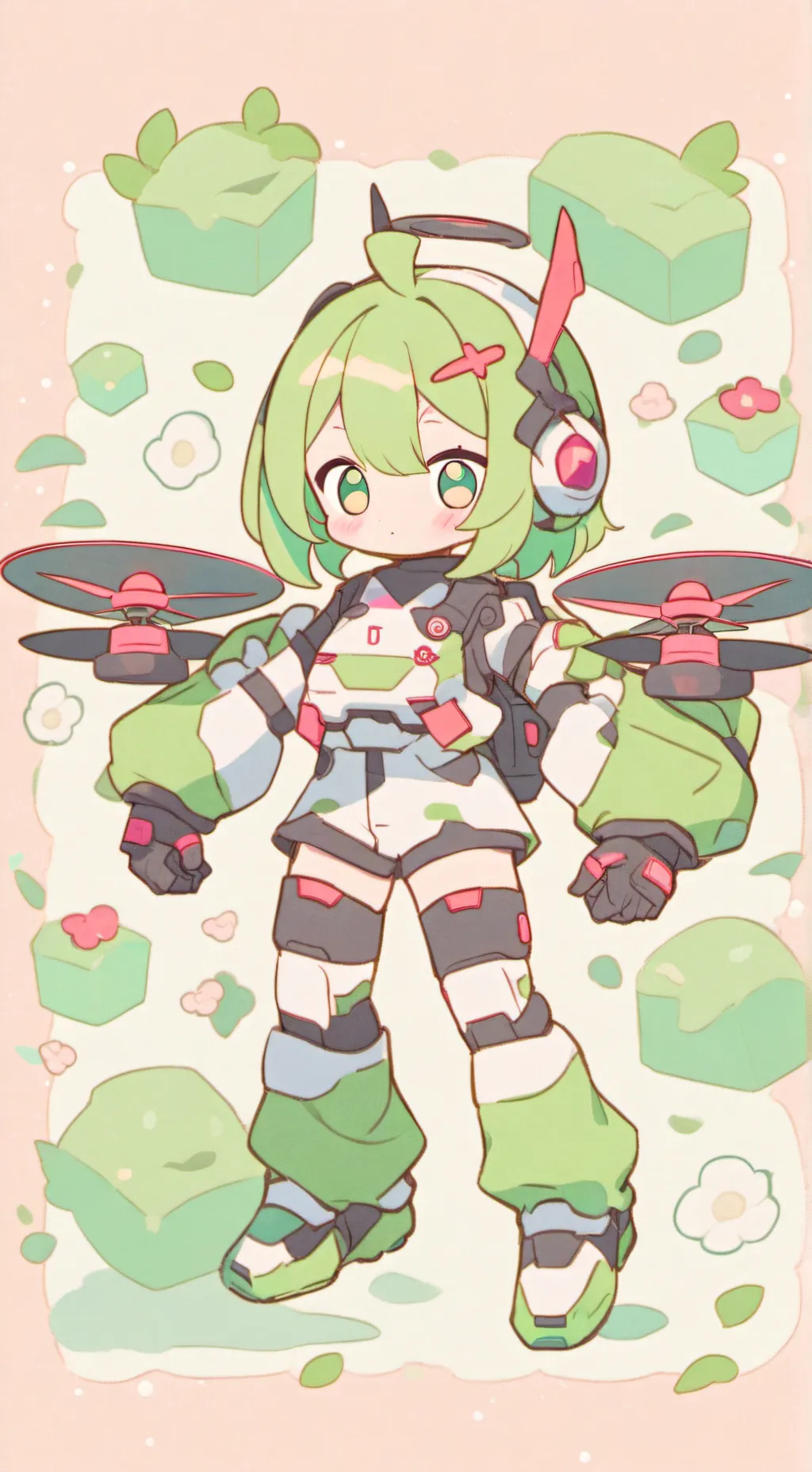 ai character: Chili drones  background