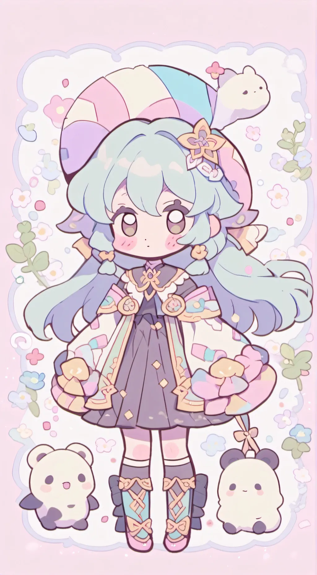 ai character: confetti cookies!! background