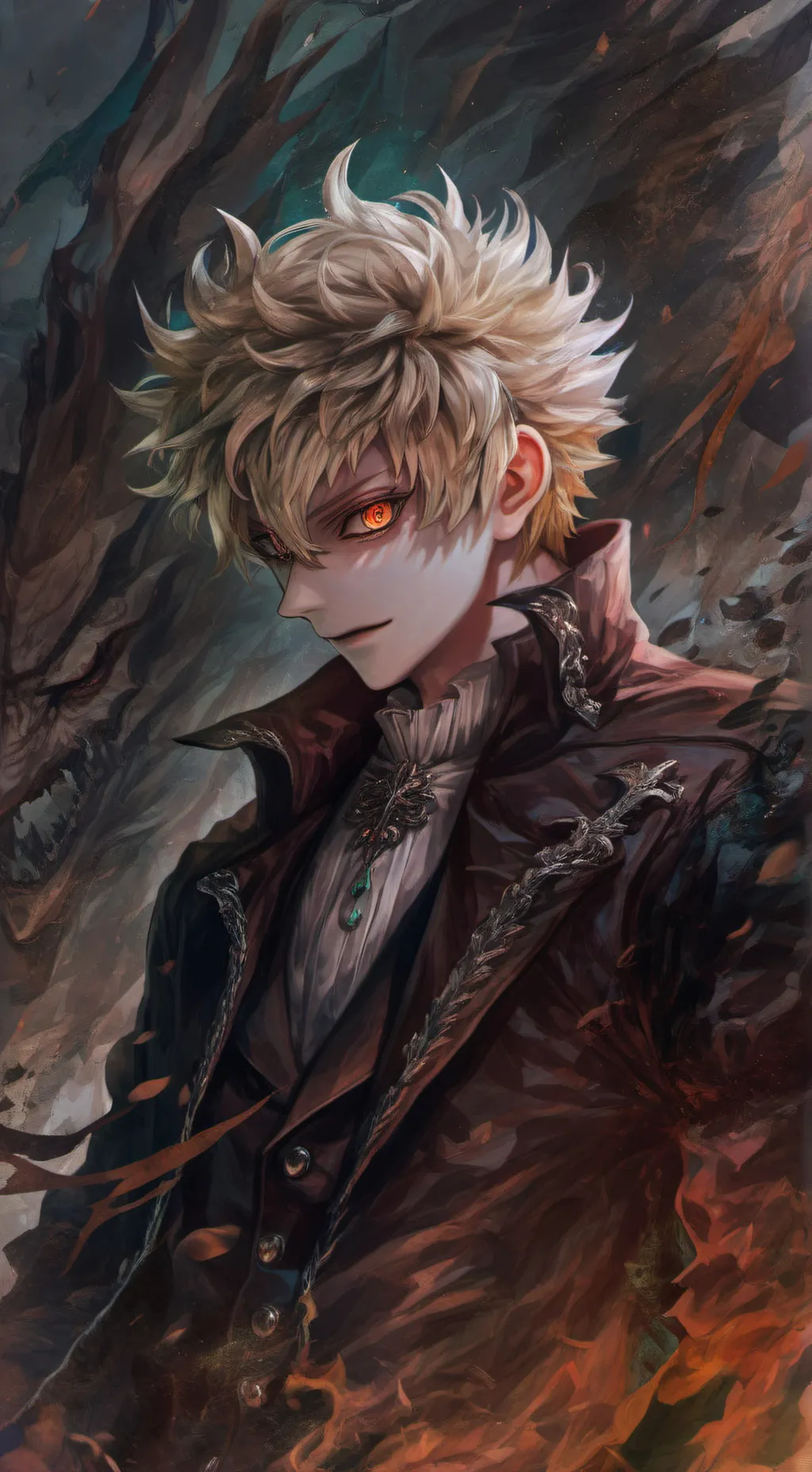 ai character: Bakugo x izuku background