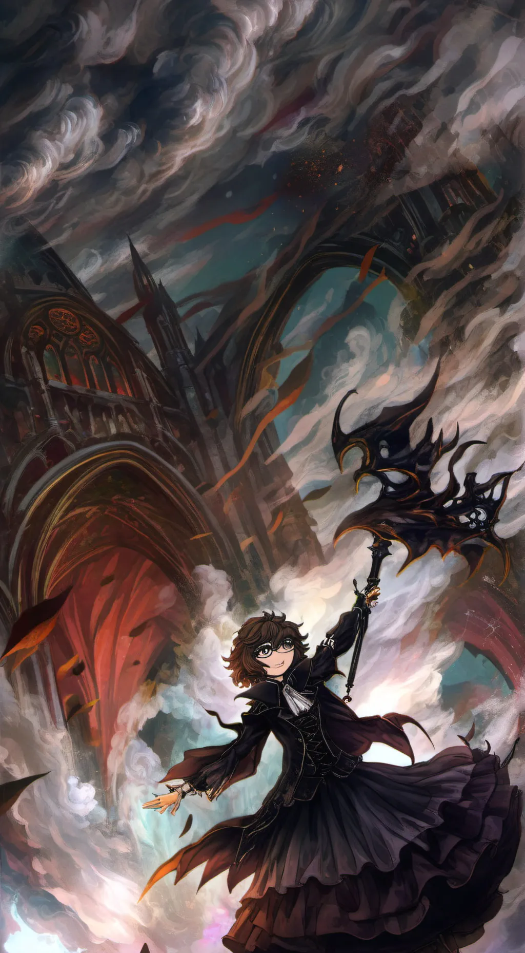 ai character: My dumb OC fights background