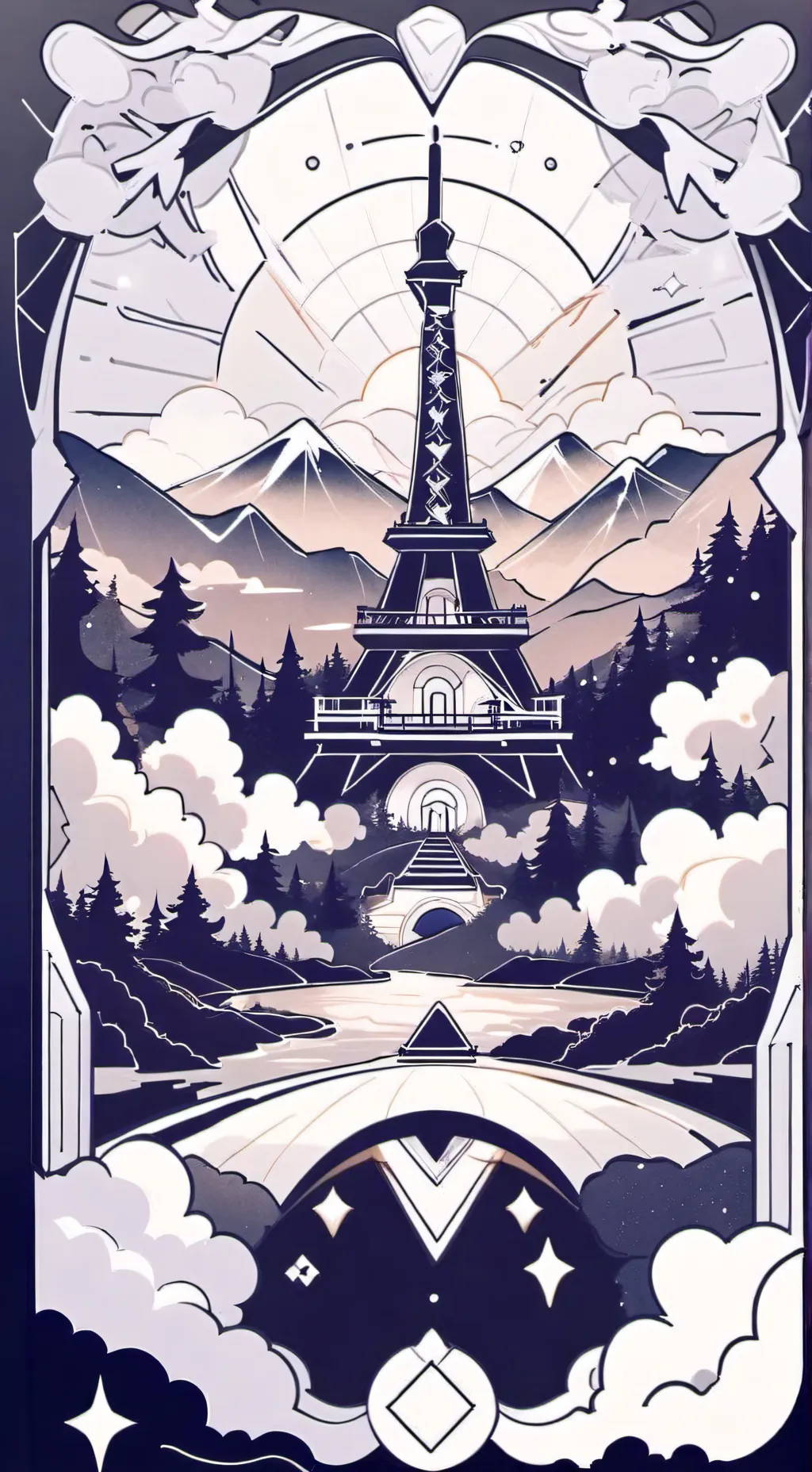 ai character: Moon x eclipse  background