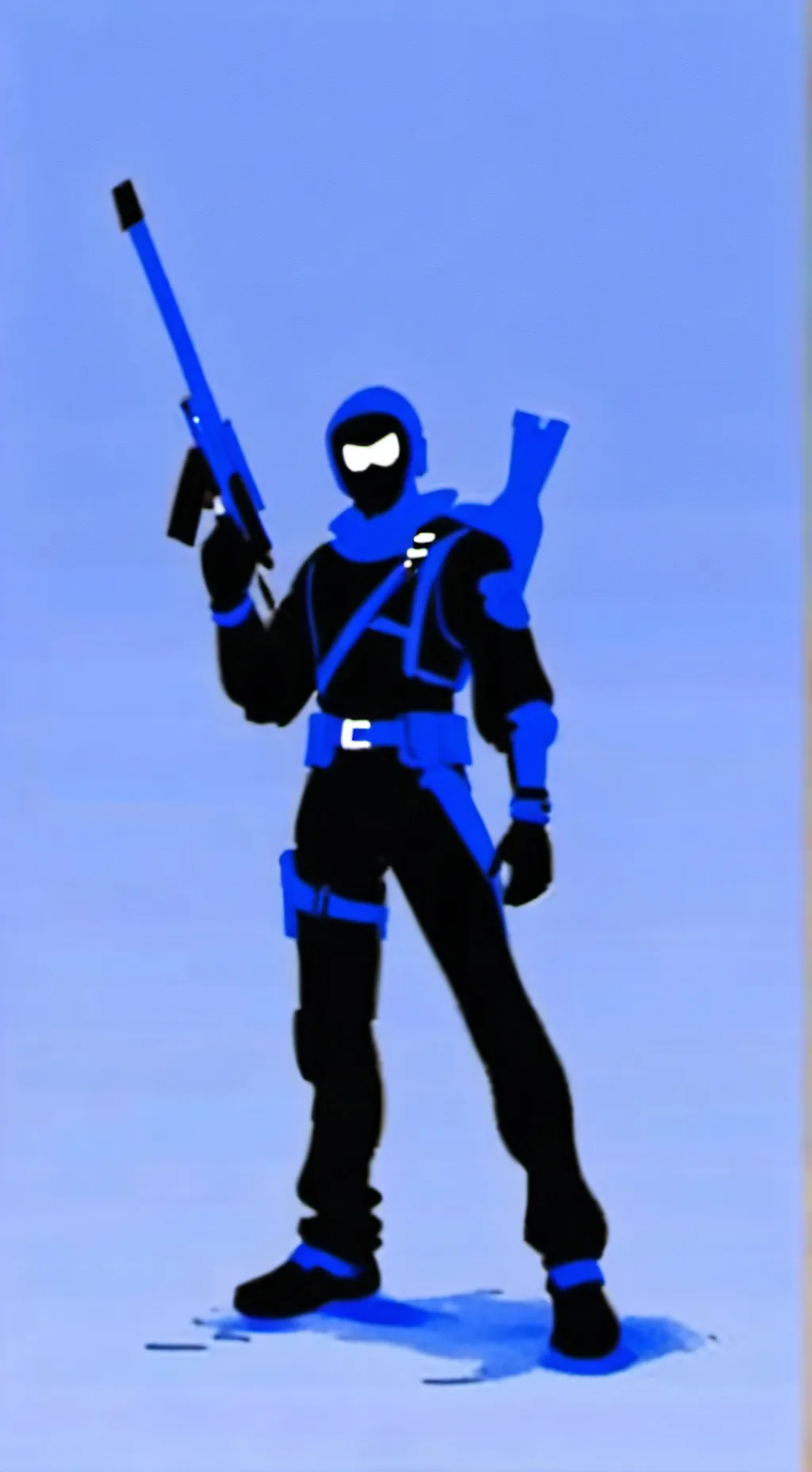 ai character: pawer renyer azul background