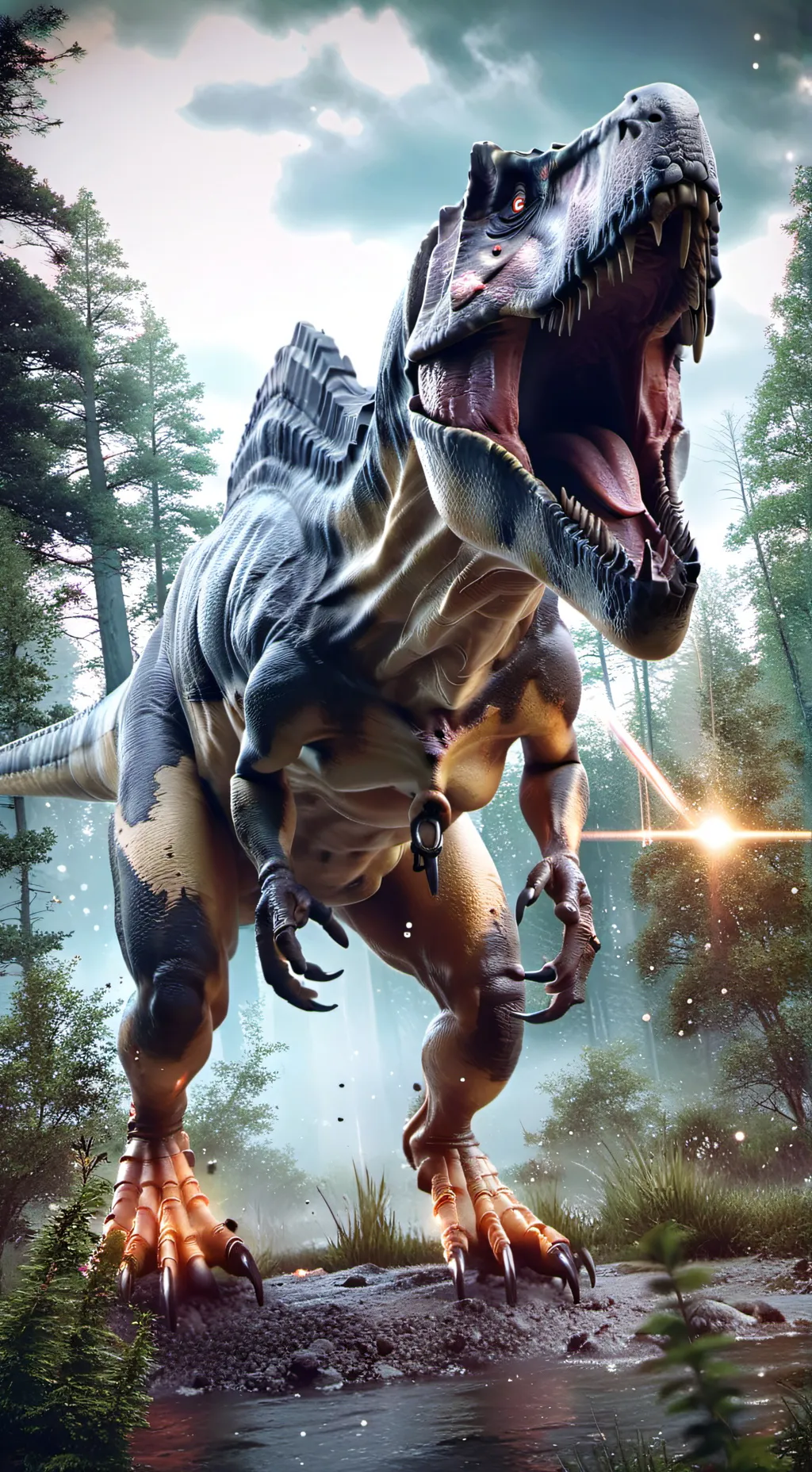 ai character: jurassic hibrids background