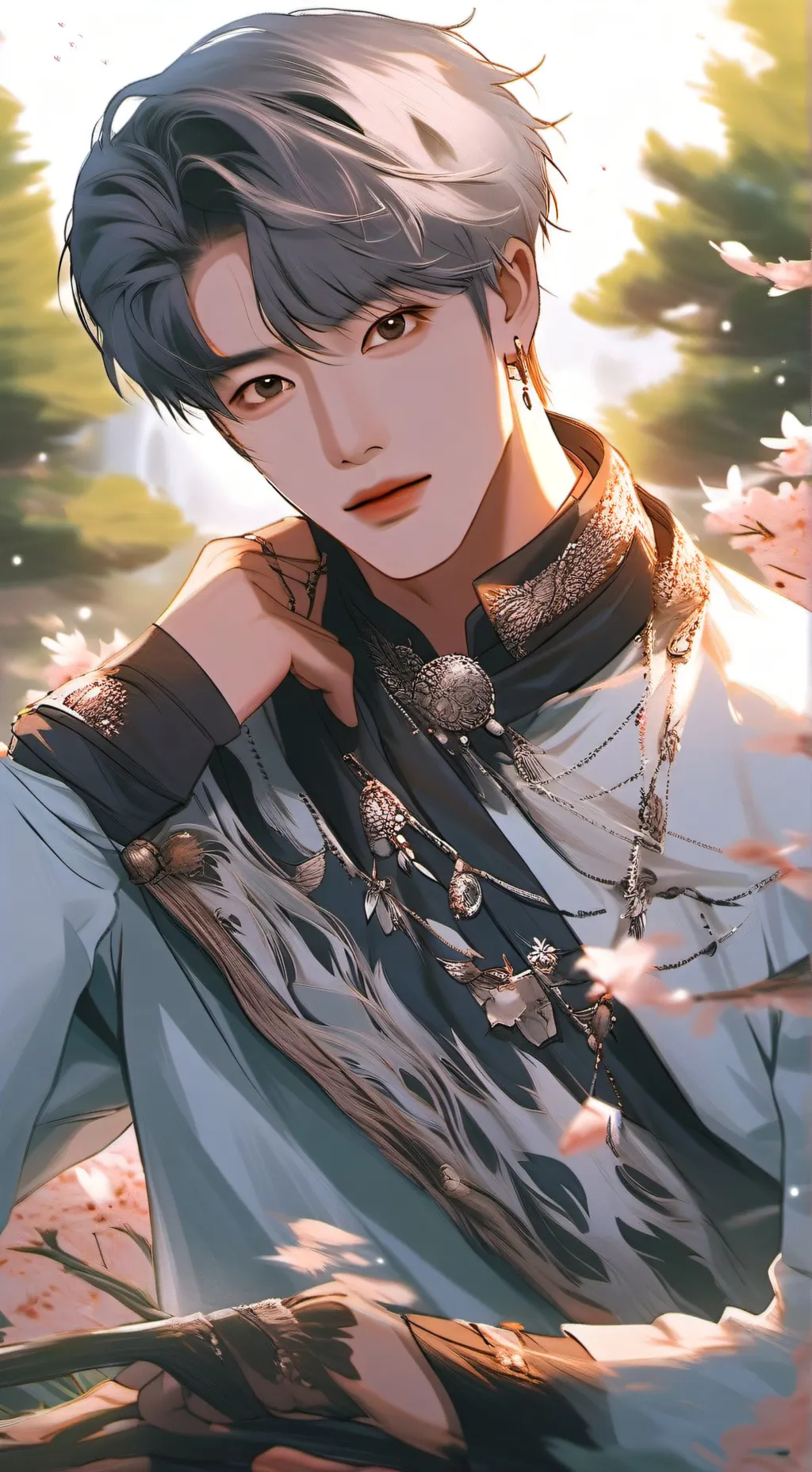 ai character: Kim seokjin  background