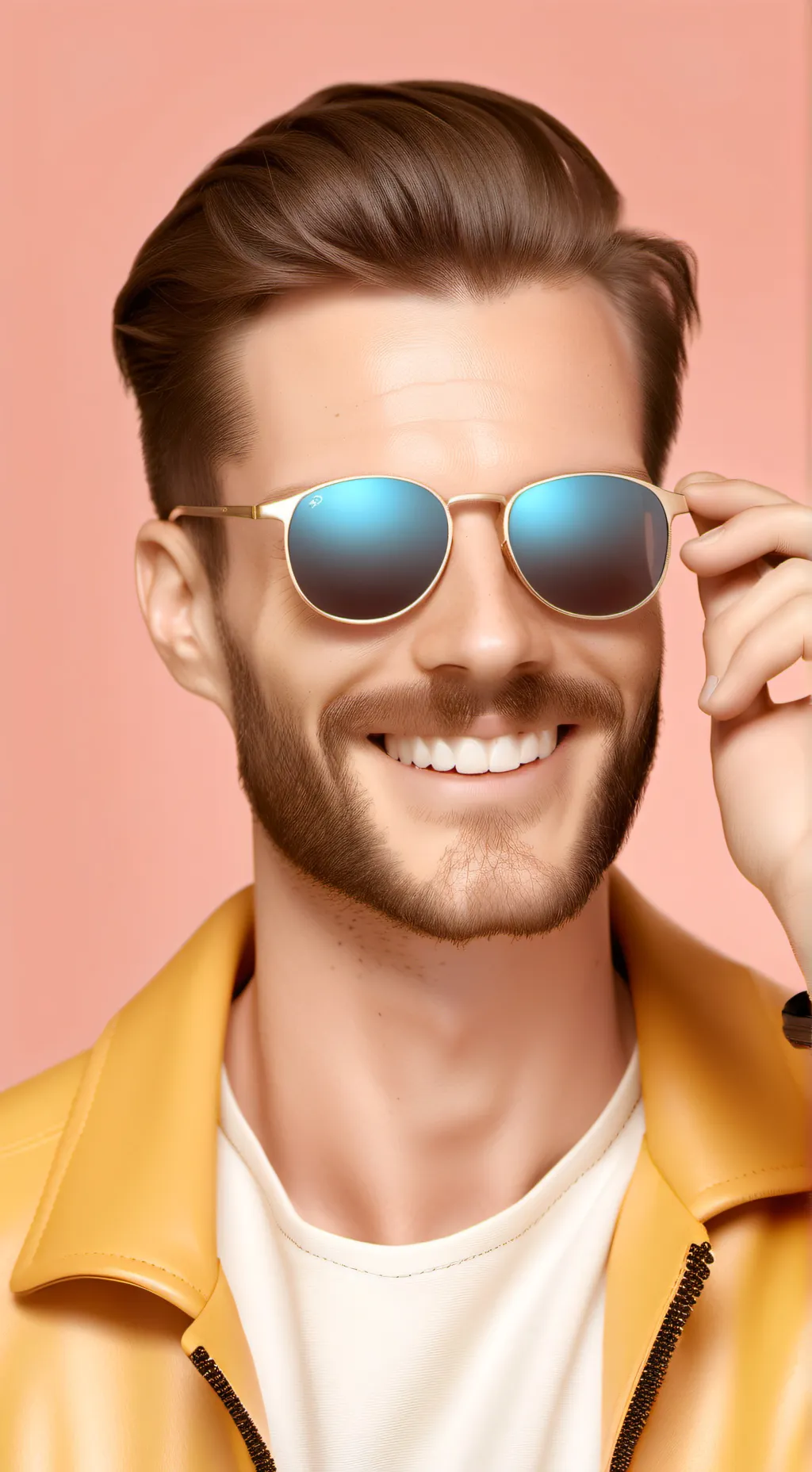 ai character: Travis Blue background