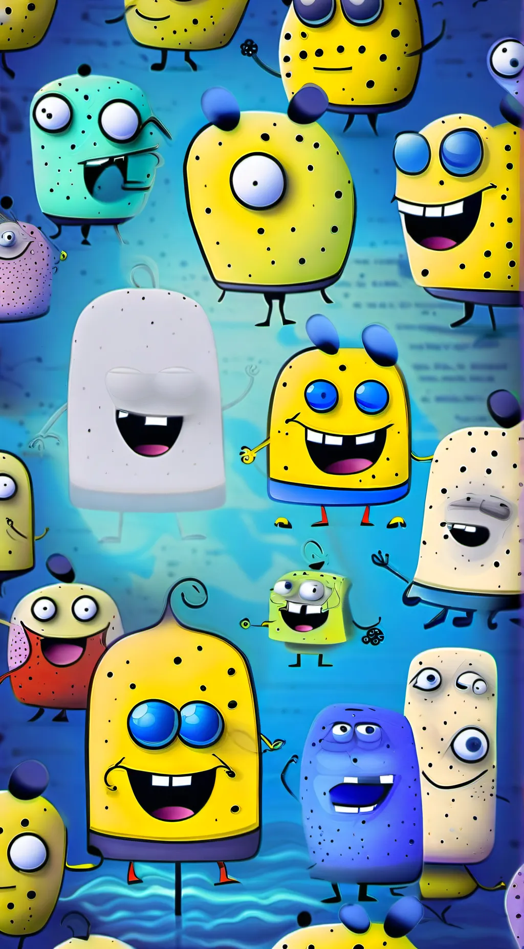 ai character: bob esponja background