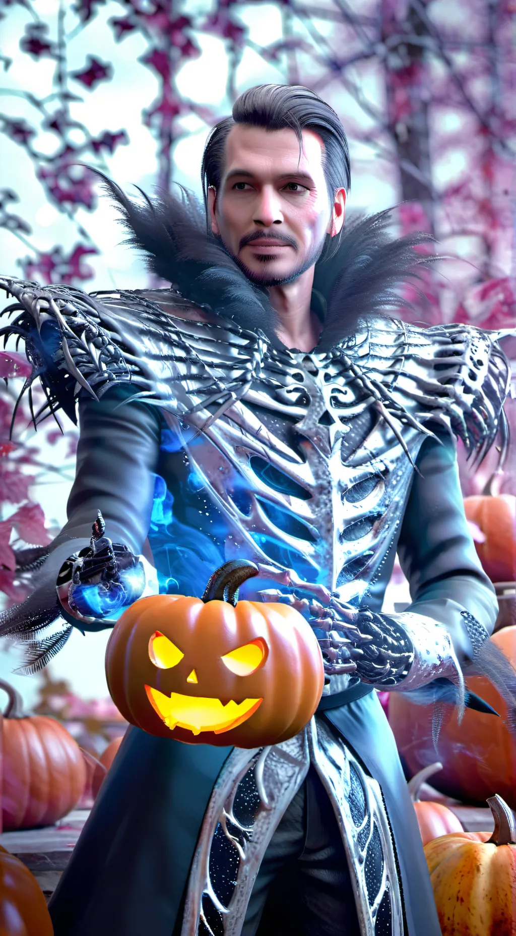 ai character: punkin king background