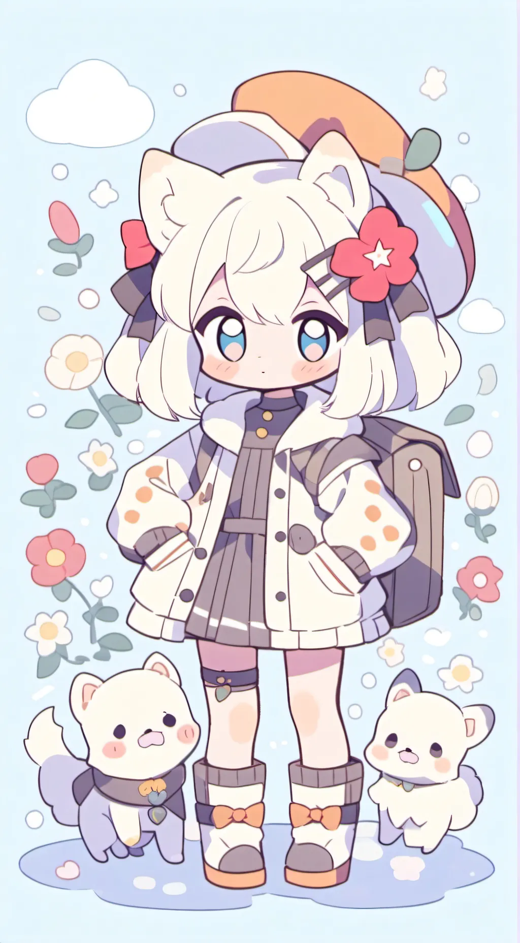 ai character: Winter  background