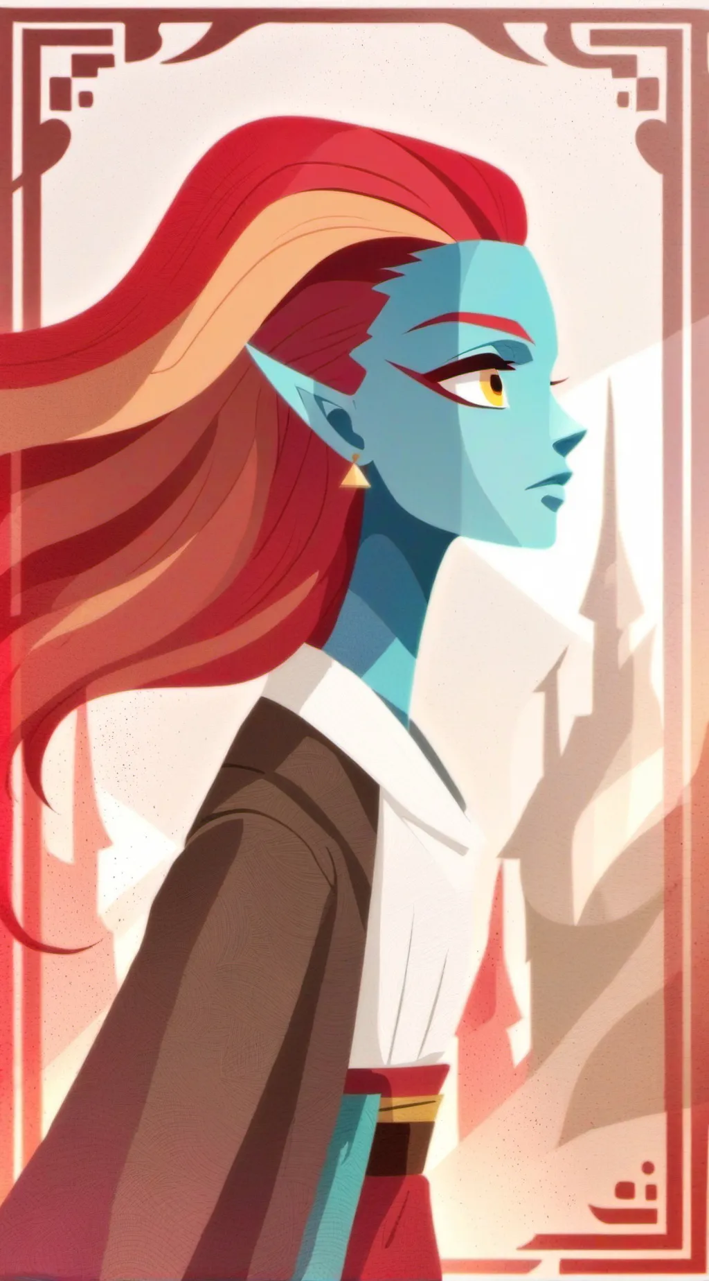 ai character: undyne'child background