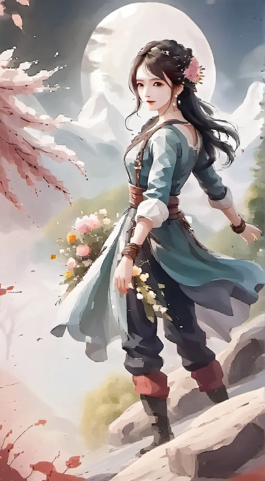 ai character: Нина background