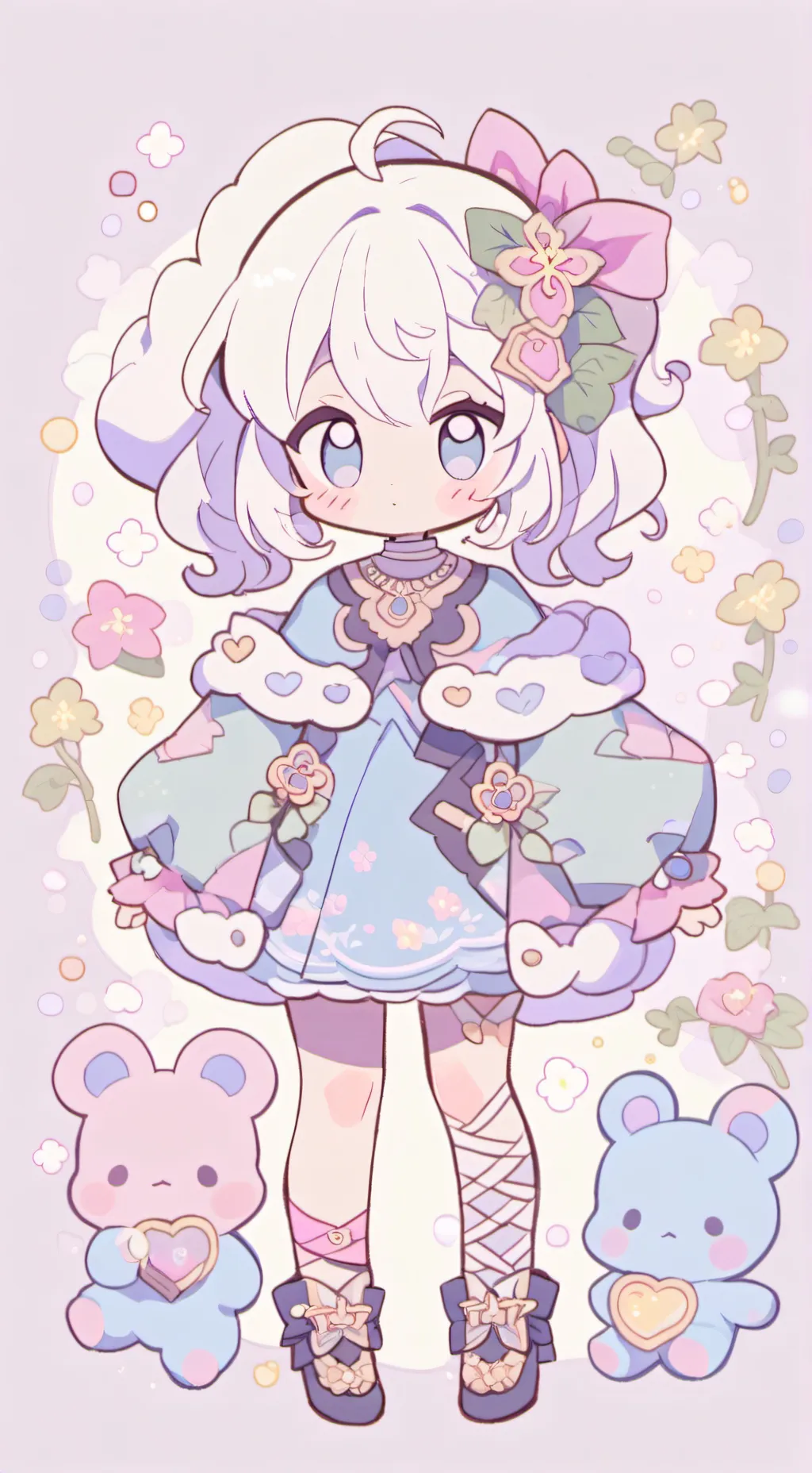 ai character: niña abandonada  background