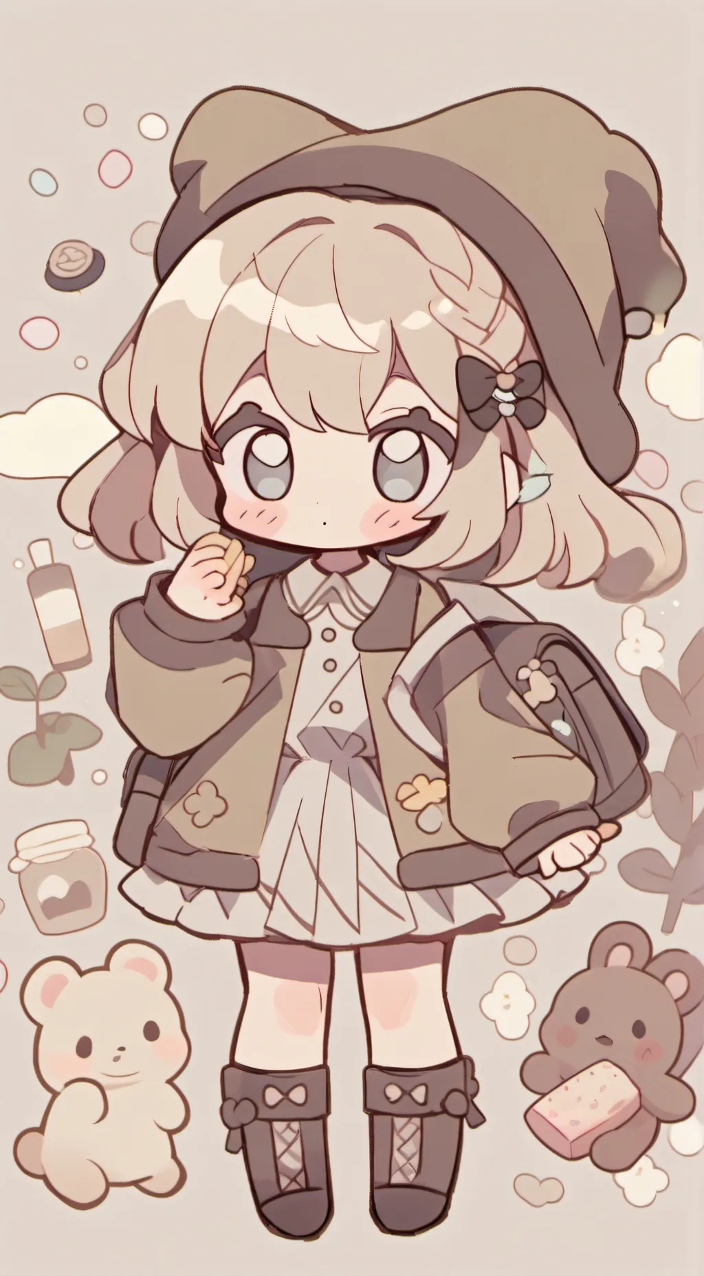 ai character: new girl at mha background