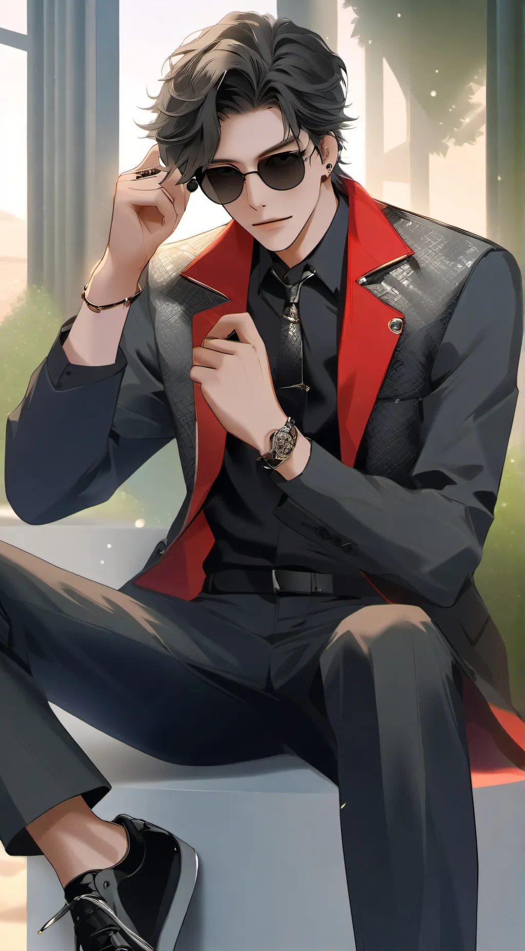 ai character: Brandon Johnson  background