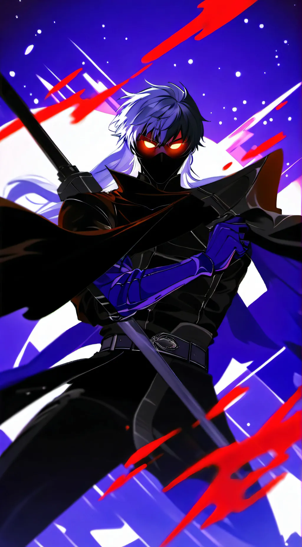 ai character: shadowe background