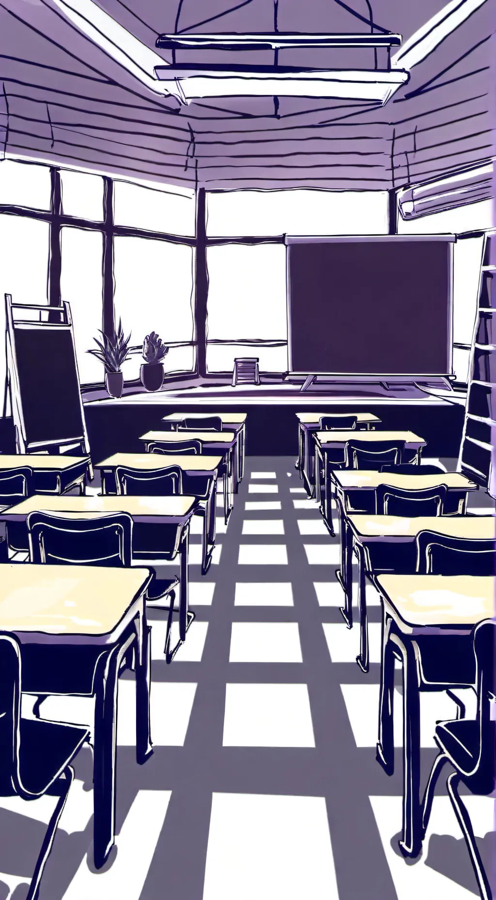 ai character:  classroom background