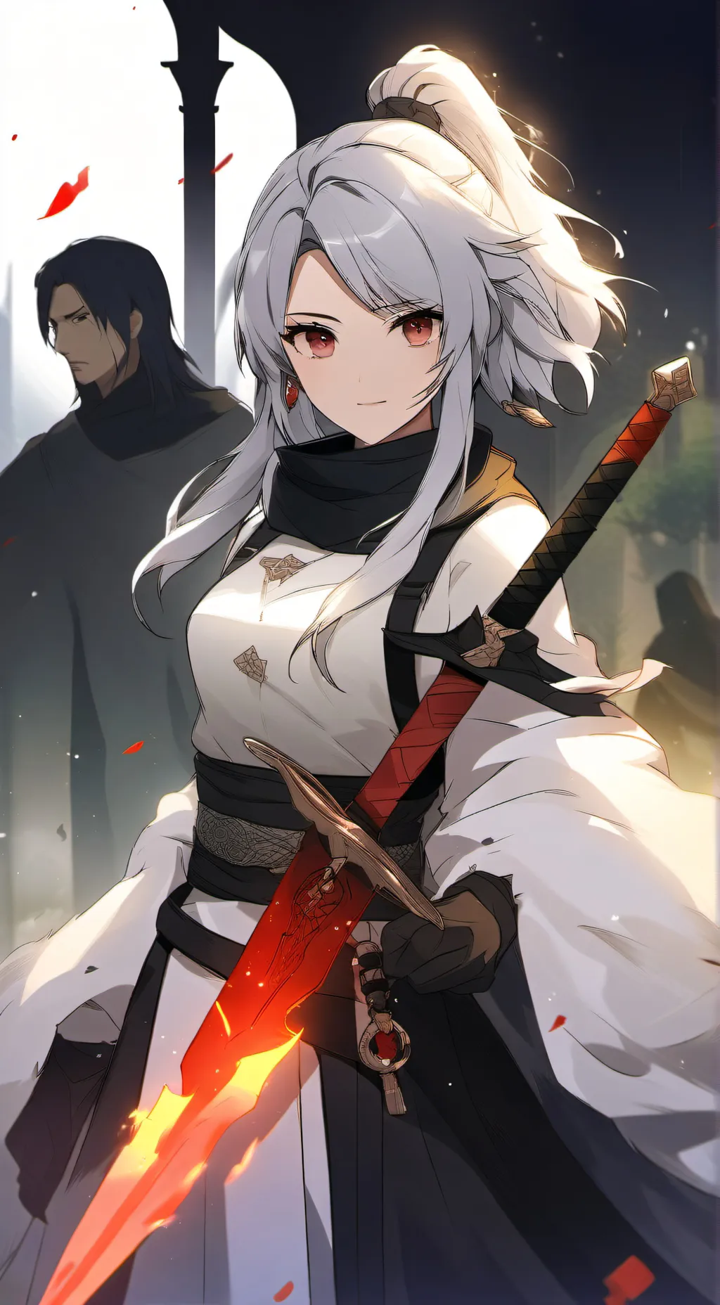 ai character: Guerrera De sangre background