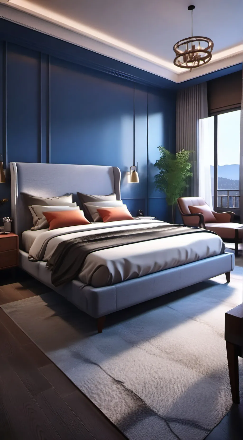 ai character: sleep over background