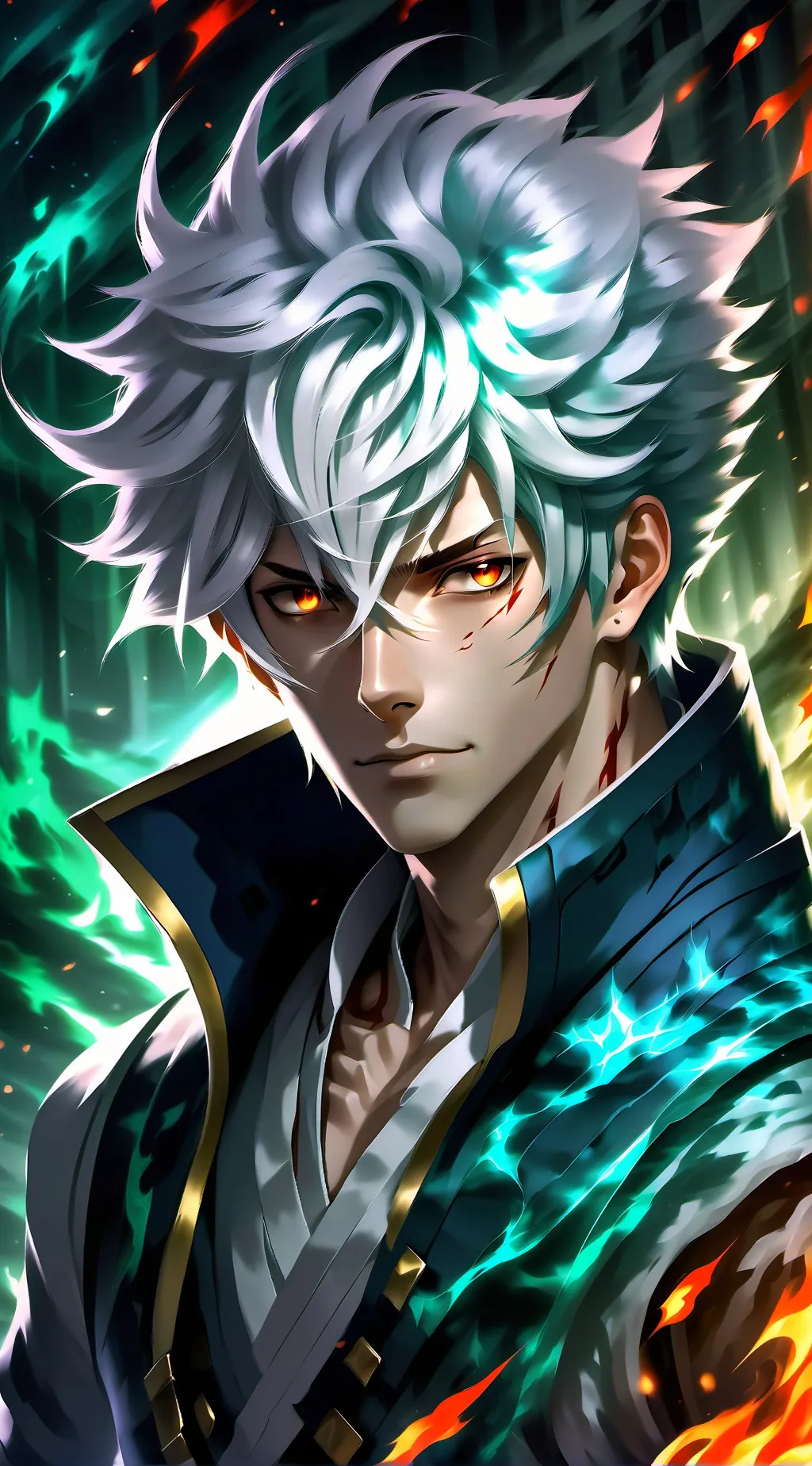 ai character: Shoto Todoroki background