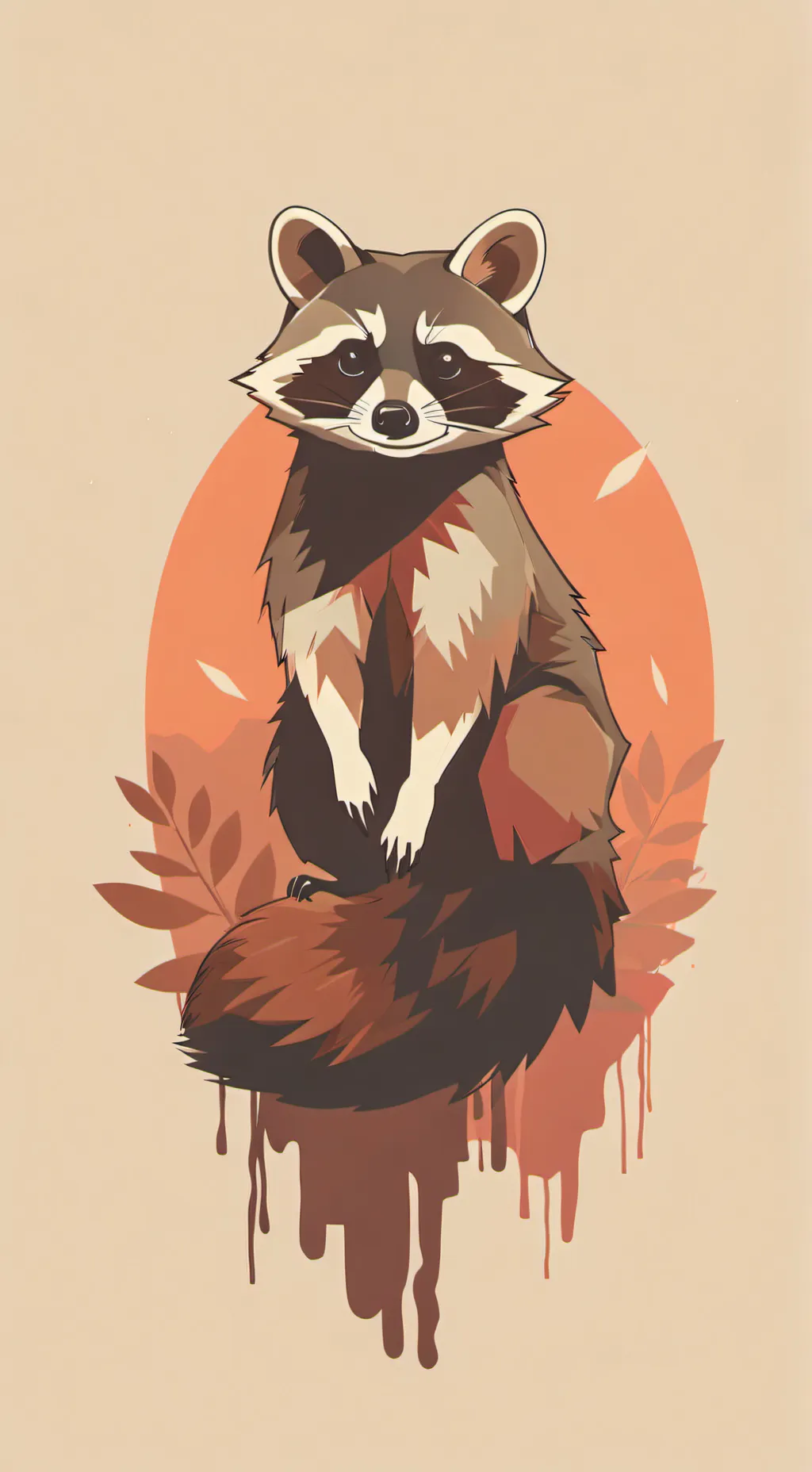 ai character: raccoon background