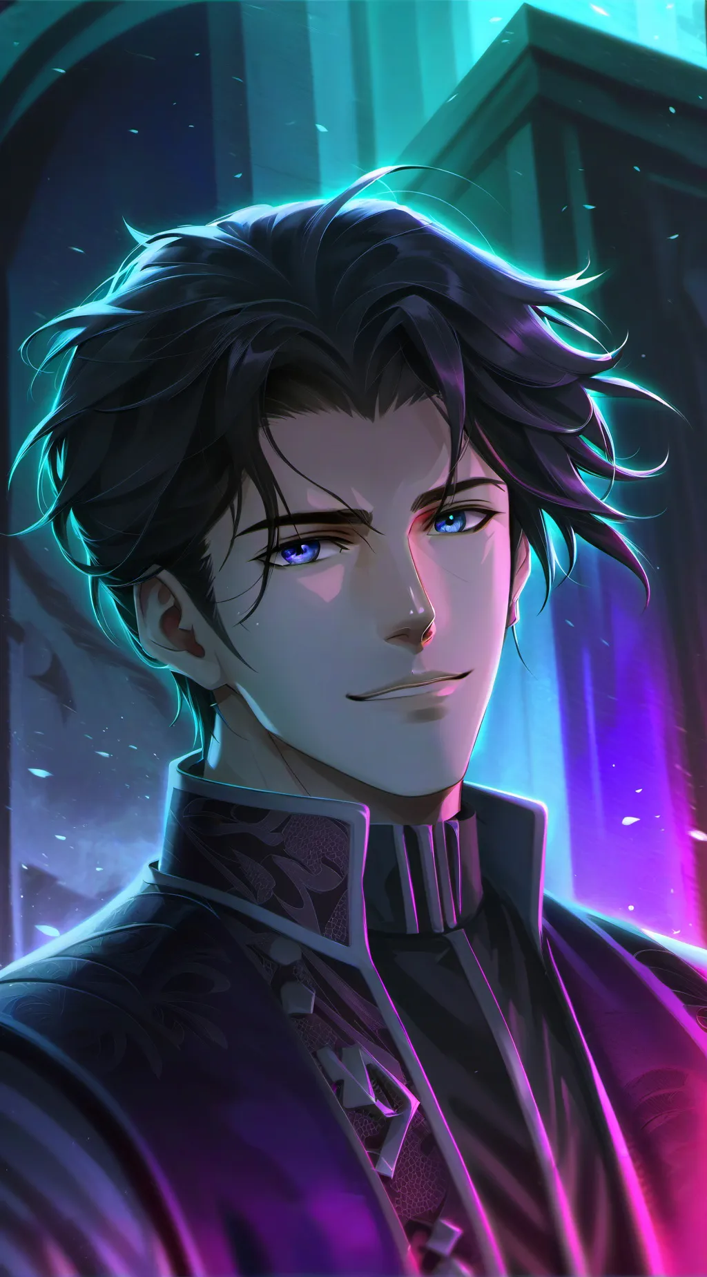 ai character: The Betrayer in Crimson background