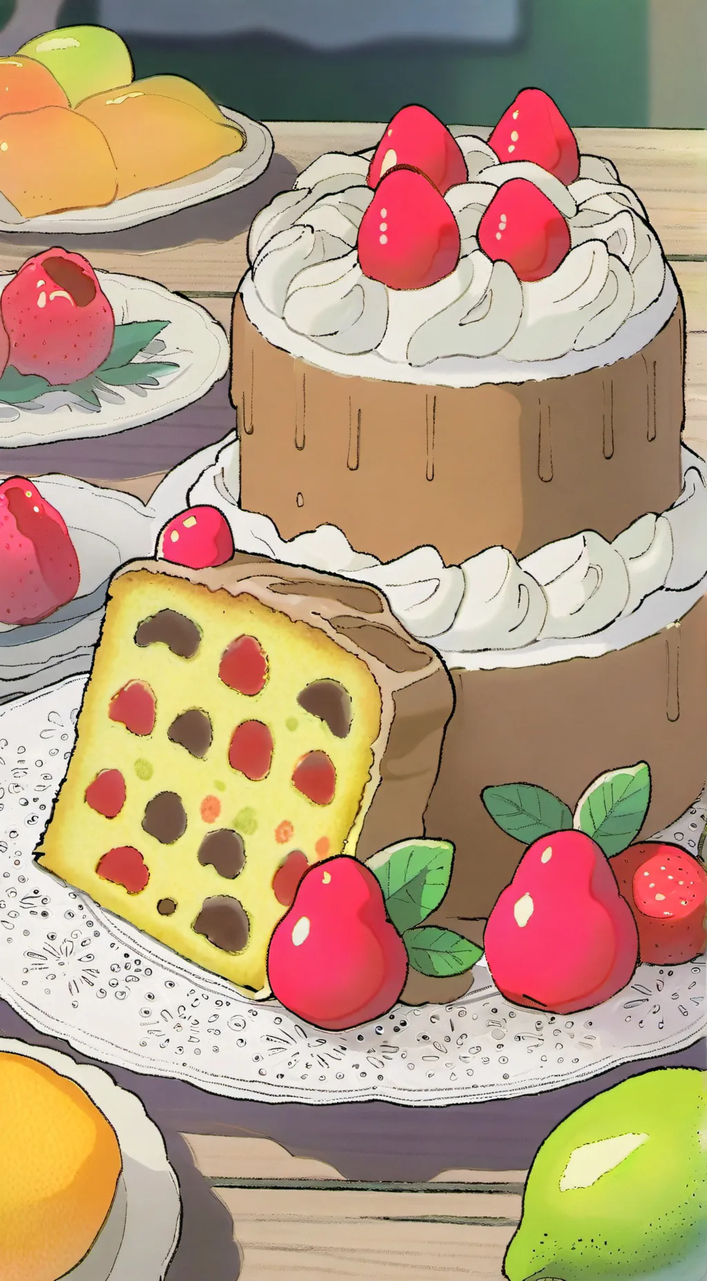 ai character: FruitCake breakup background