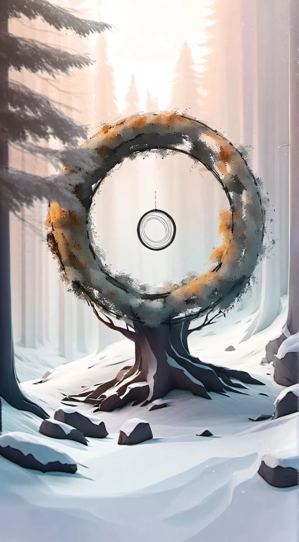 ai character: Mui and Tonjiro  background