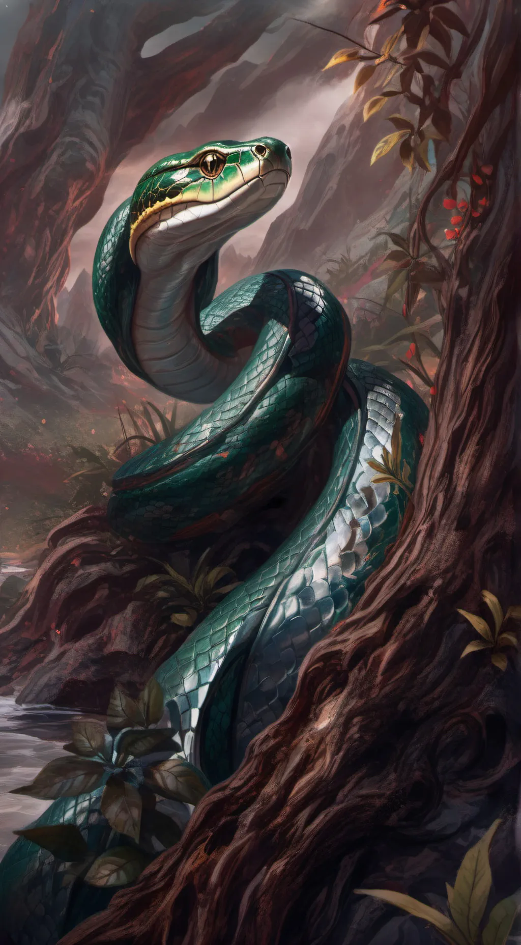 ai character: Snek King background