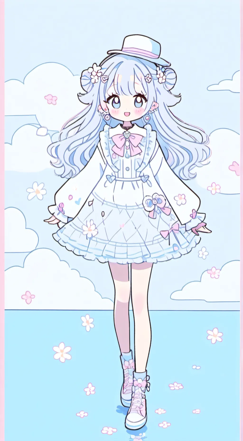 ai character: girls only school background