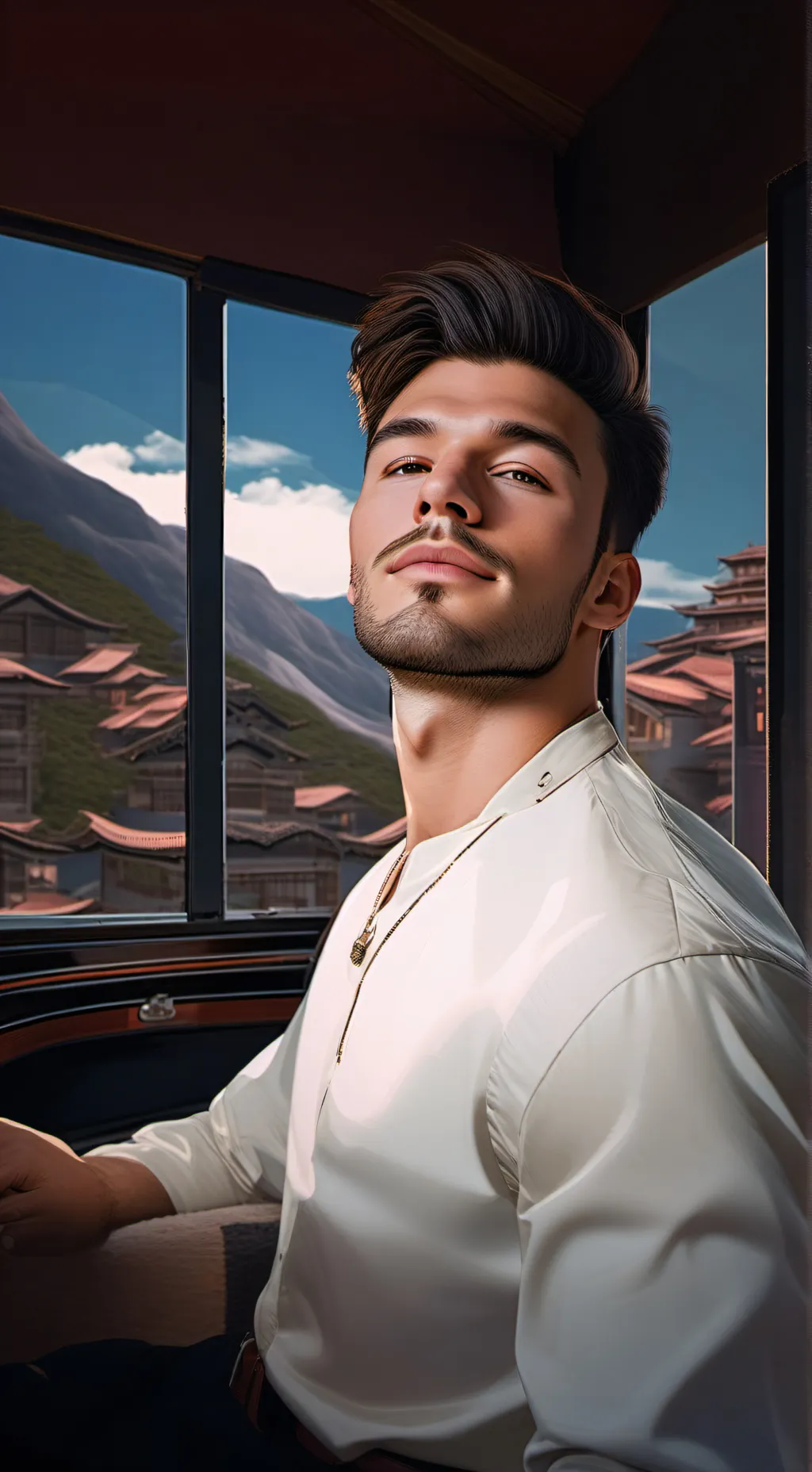 ai character: Leonard Cohen background