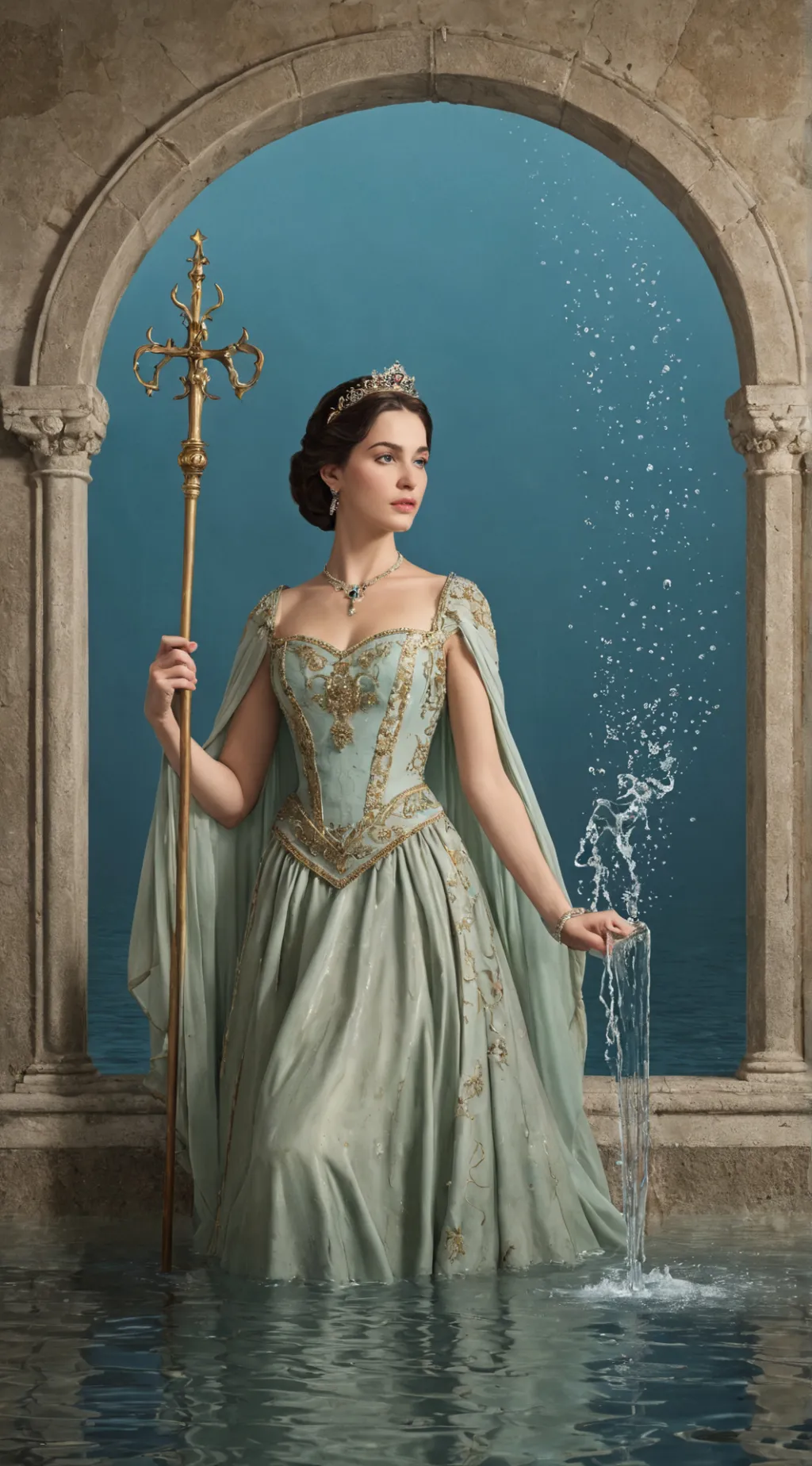 ai character: REGINA DEL ACQUA background