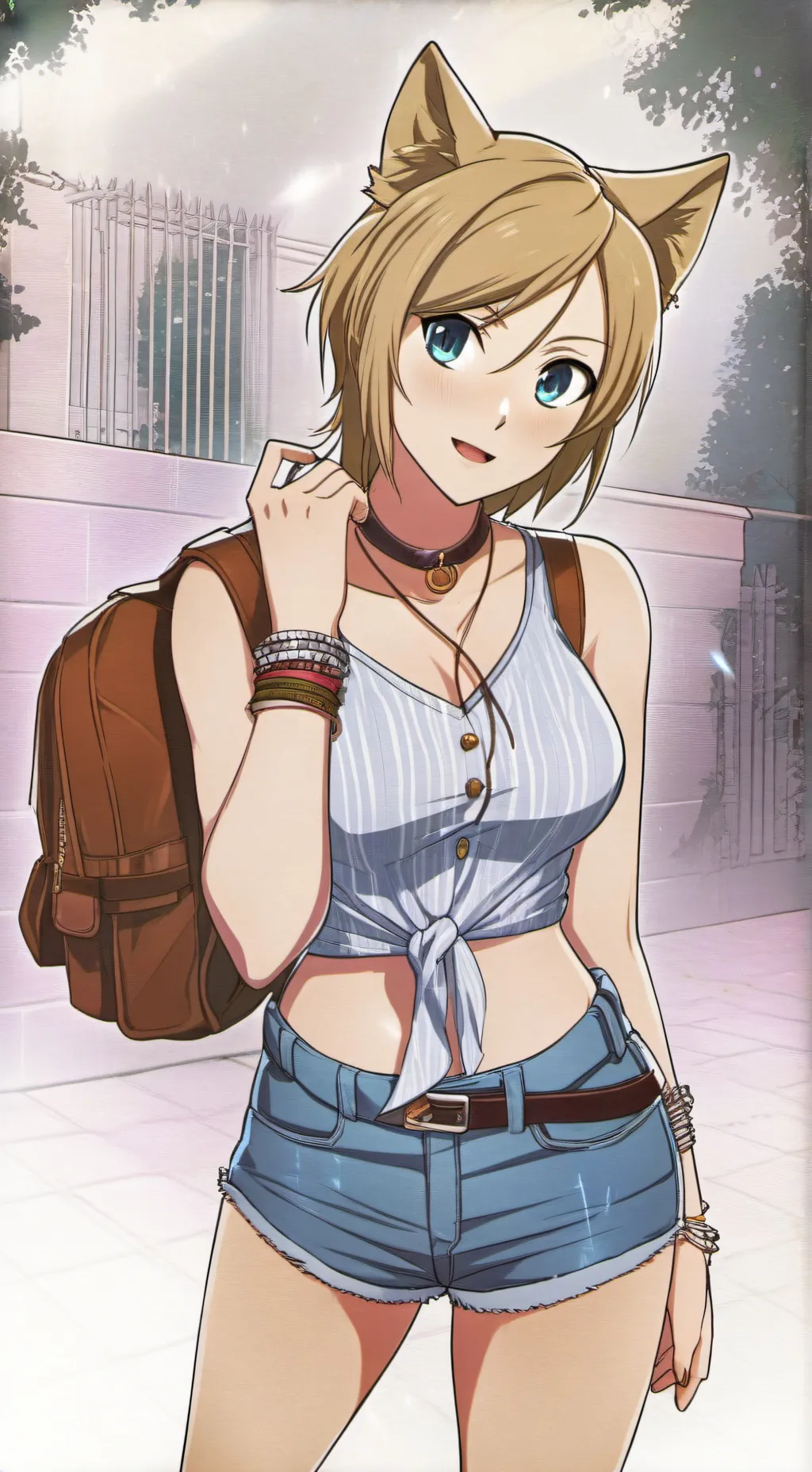 ai character: Amber background