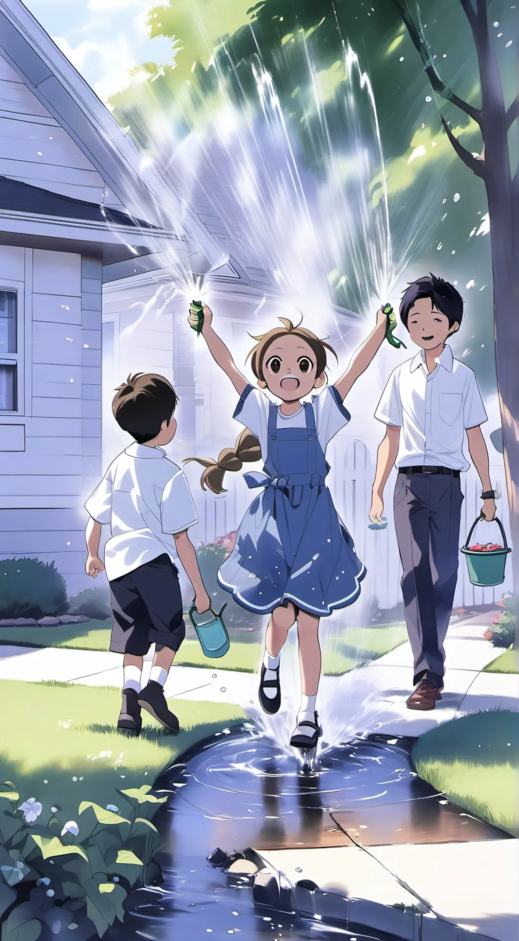 ai character: 3 trio of sprunki  background