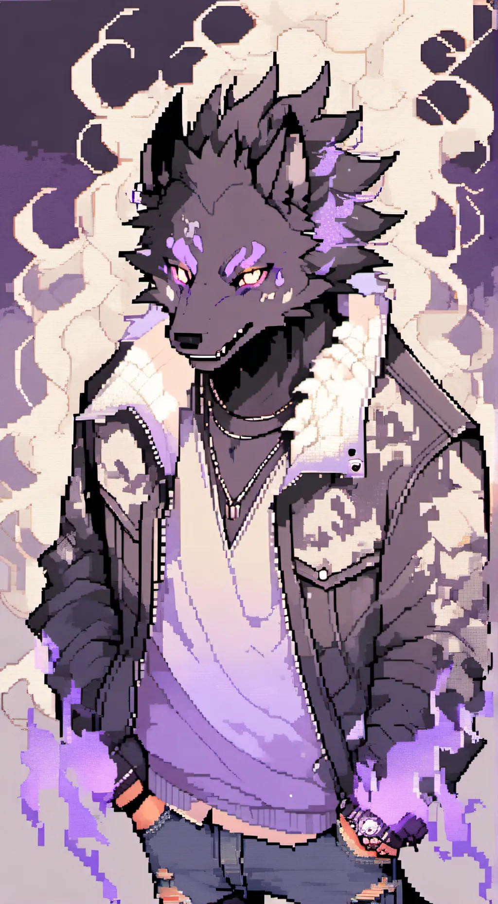 ai character: Lucky (true form) background