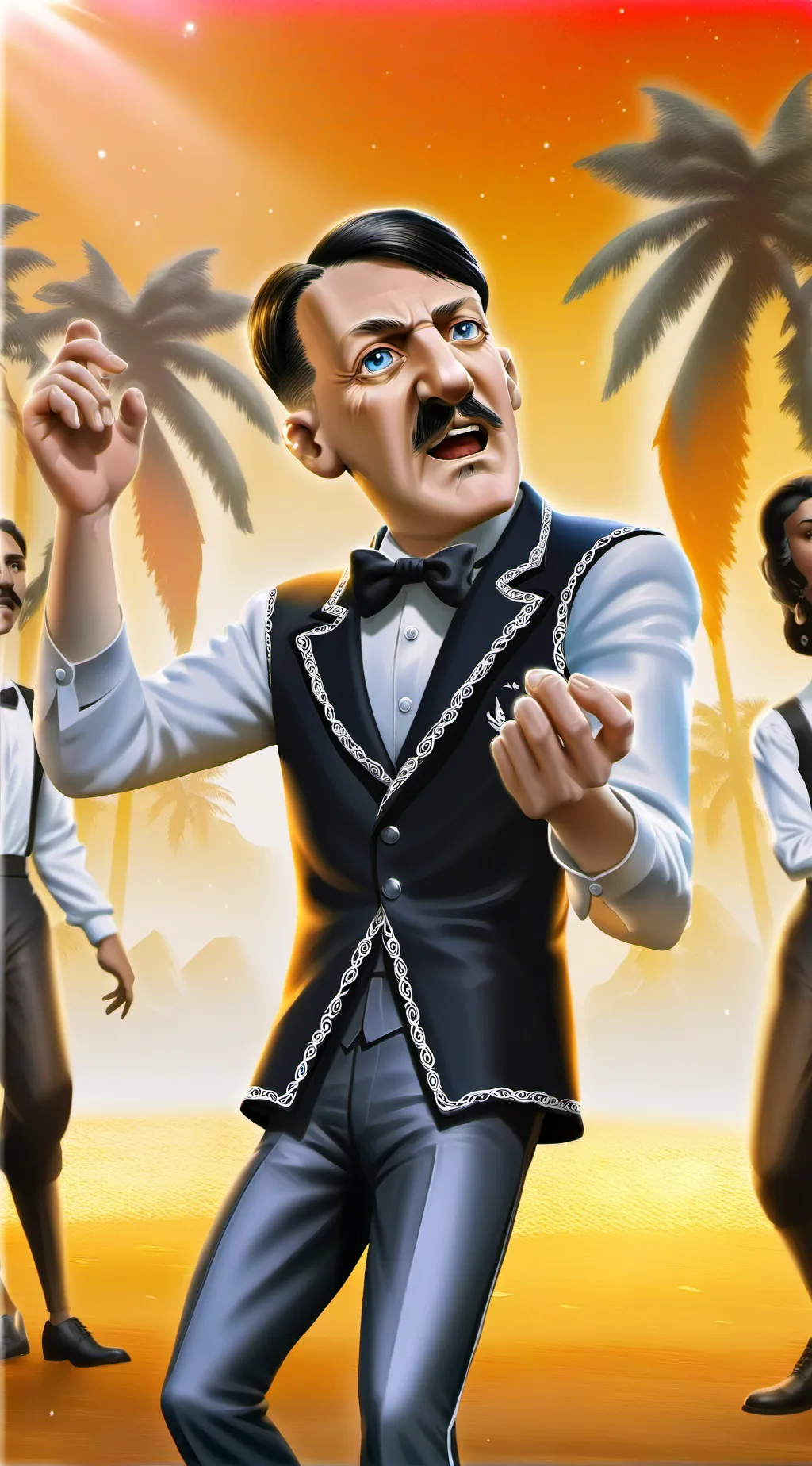 ai character: Dancing Painter background