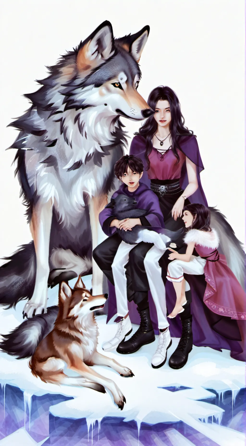 ai character: Wolf family  background