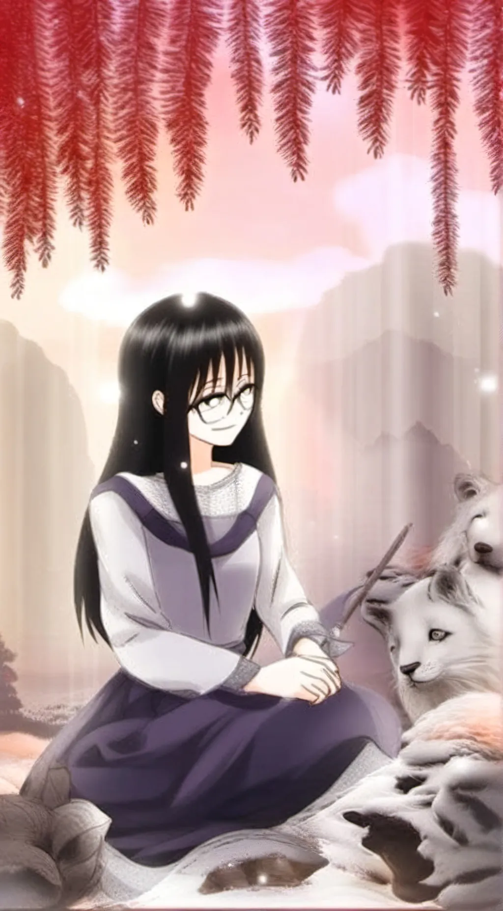 ai character: signos navidad background