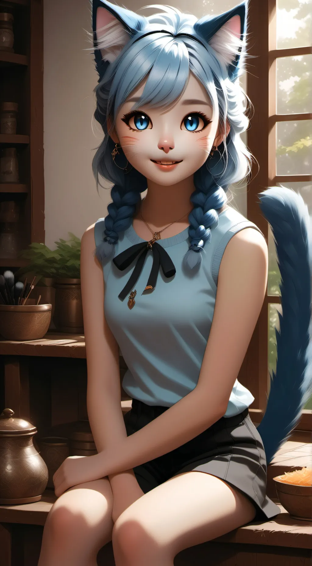 ai character: Blue Whiskers background