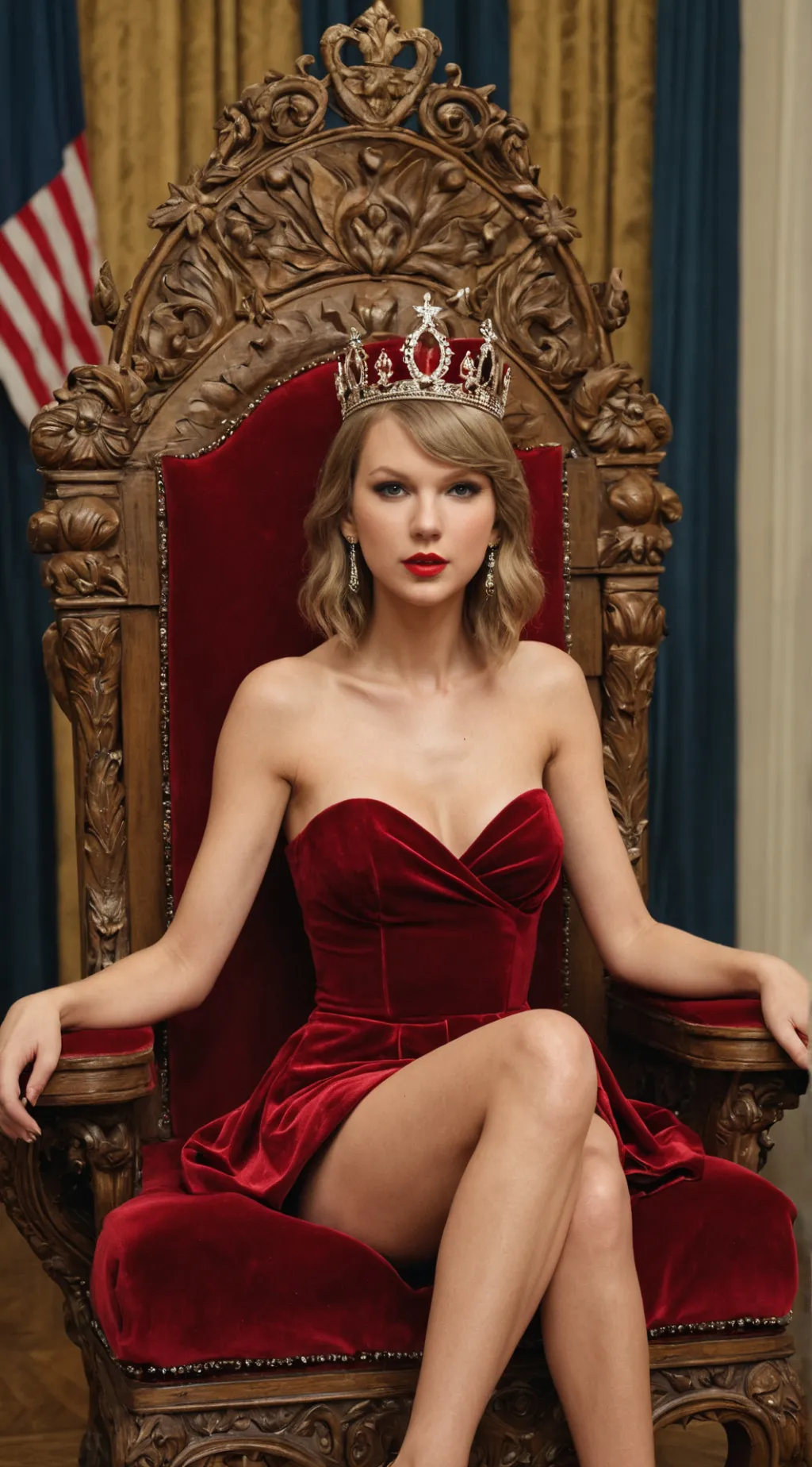 ai character: Taylor Swift  background