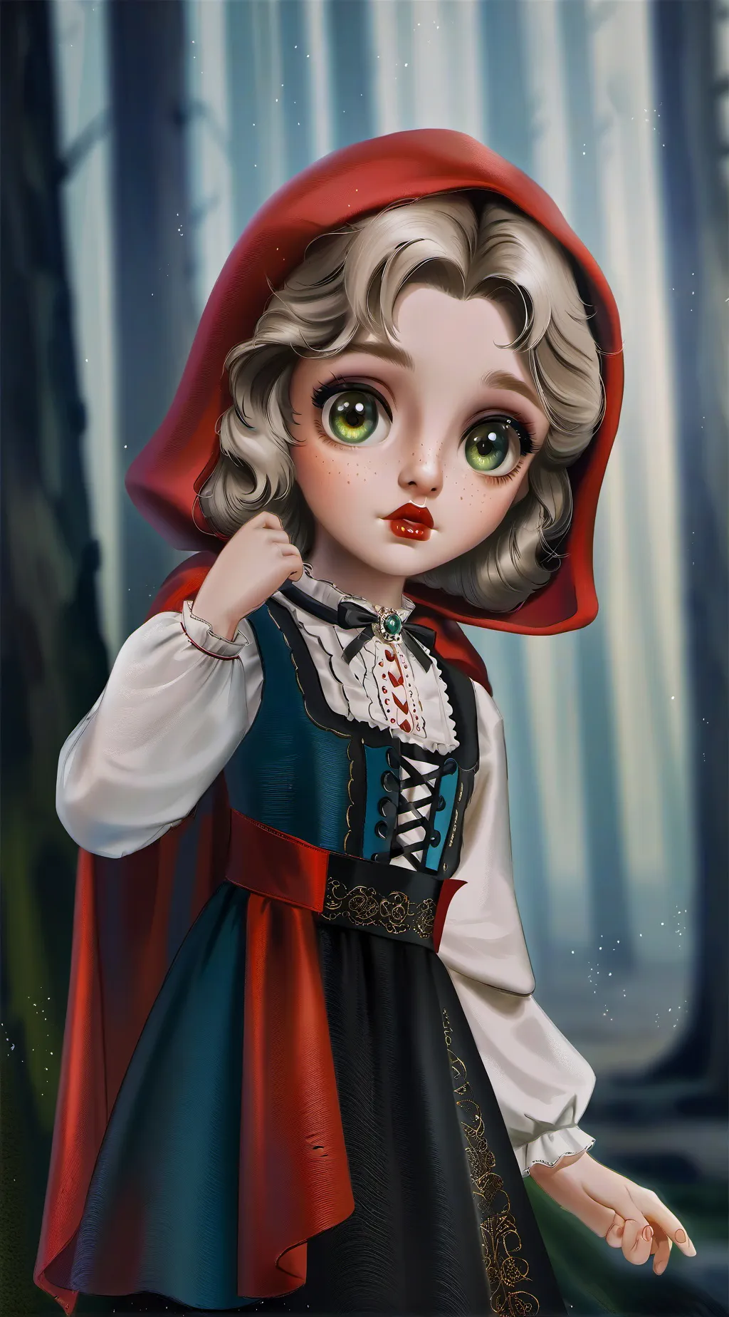 ai character: Little Red  background