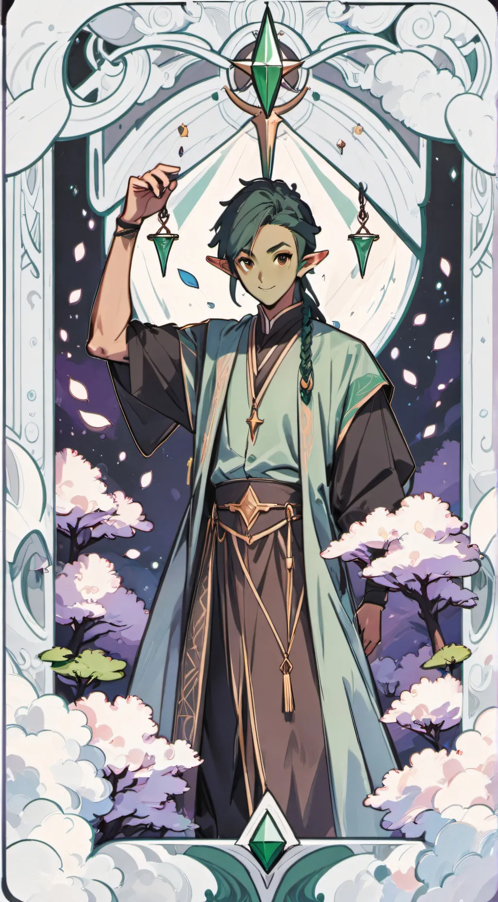 ai character: baby yoda  background