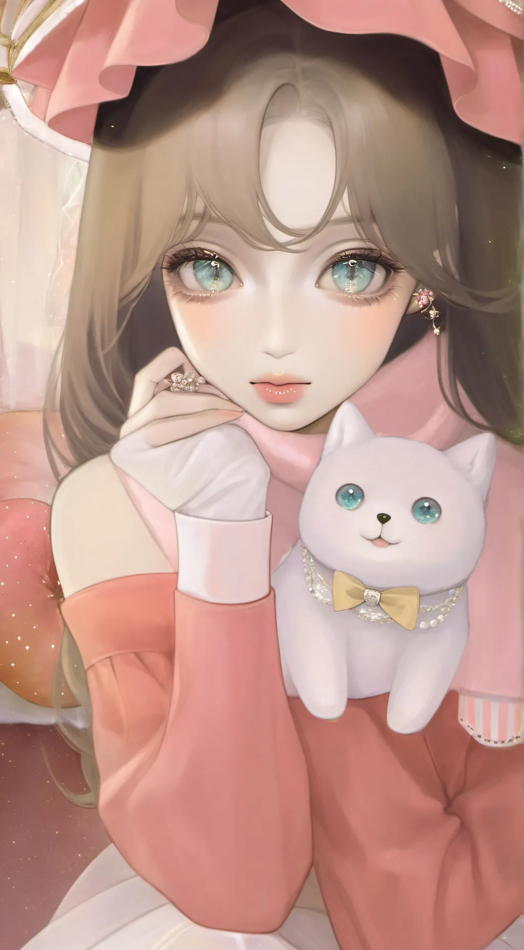 ai character: rose background