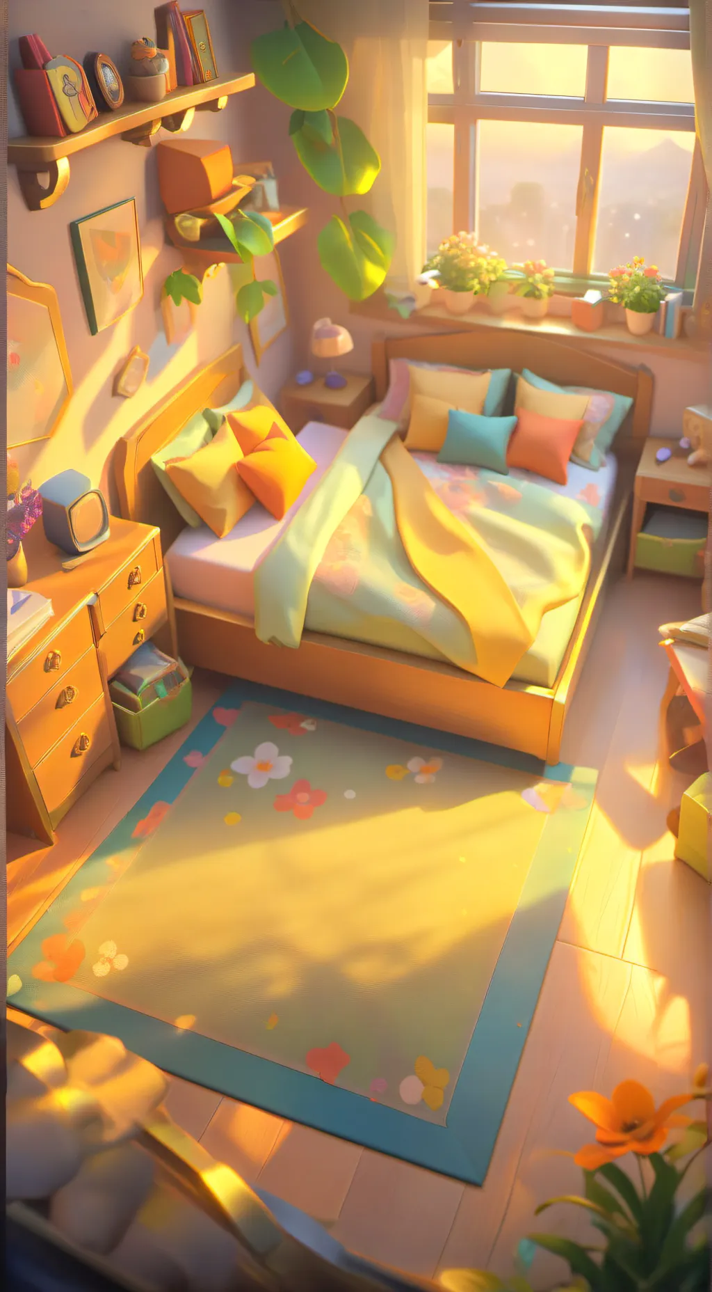 ai character: Forsaken sleepover background