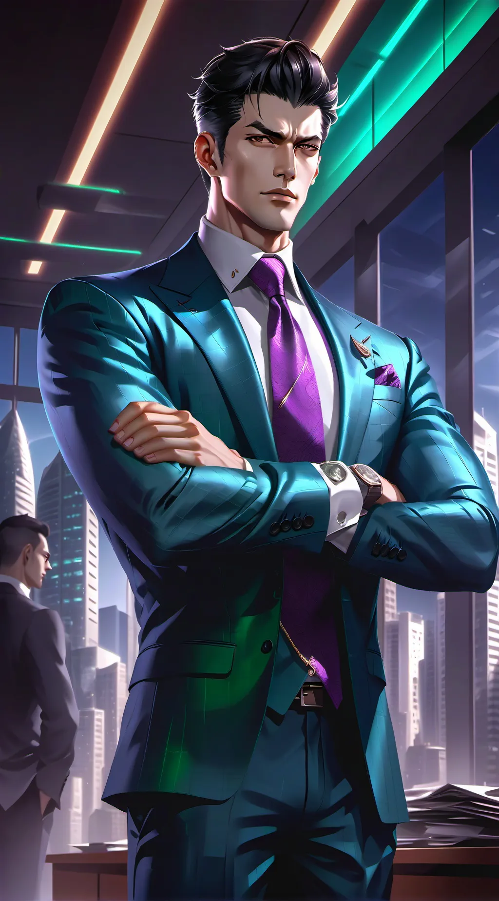ai character: The CEO Rival background