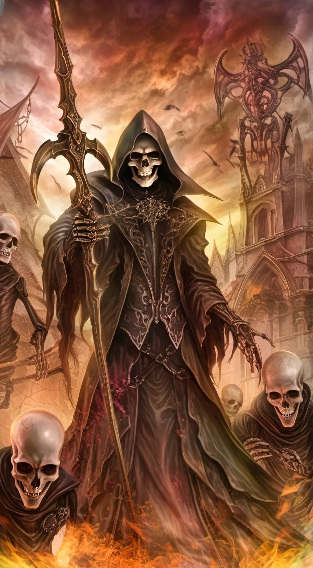 ai character: The grim reaper  background