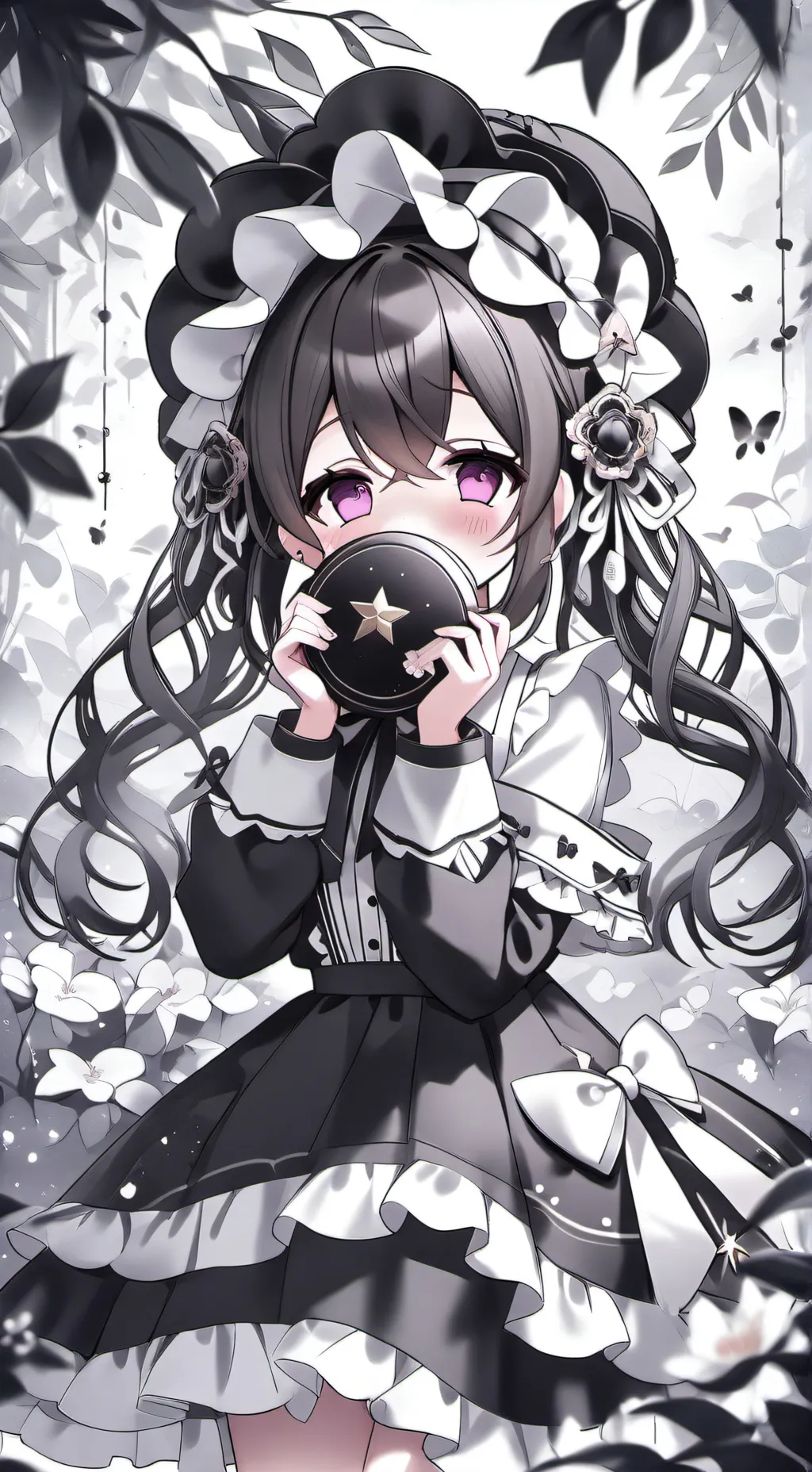 ai character: Neon background